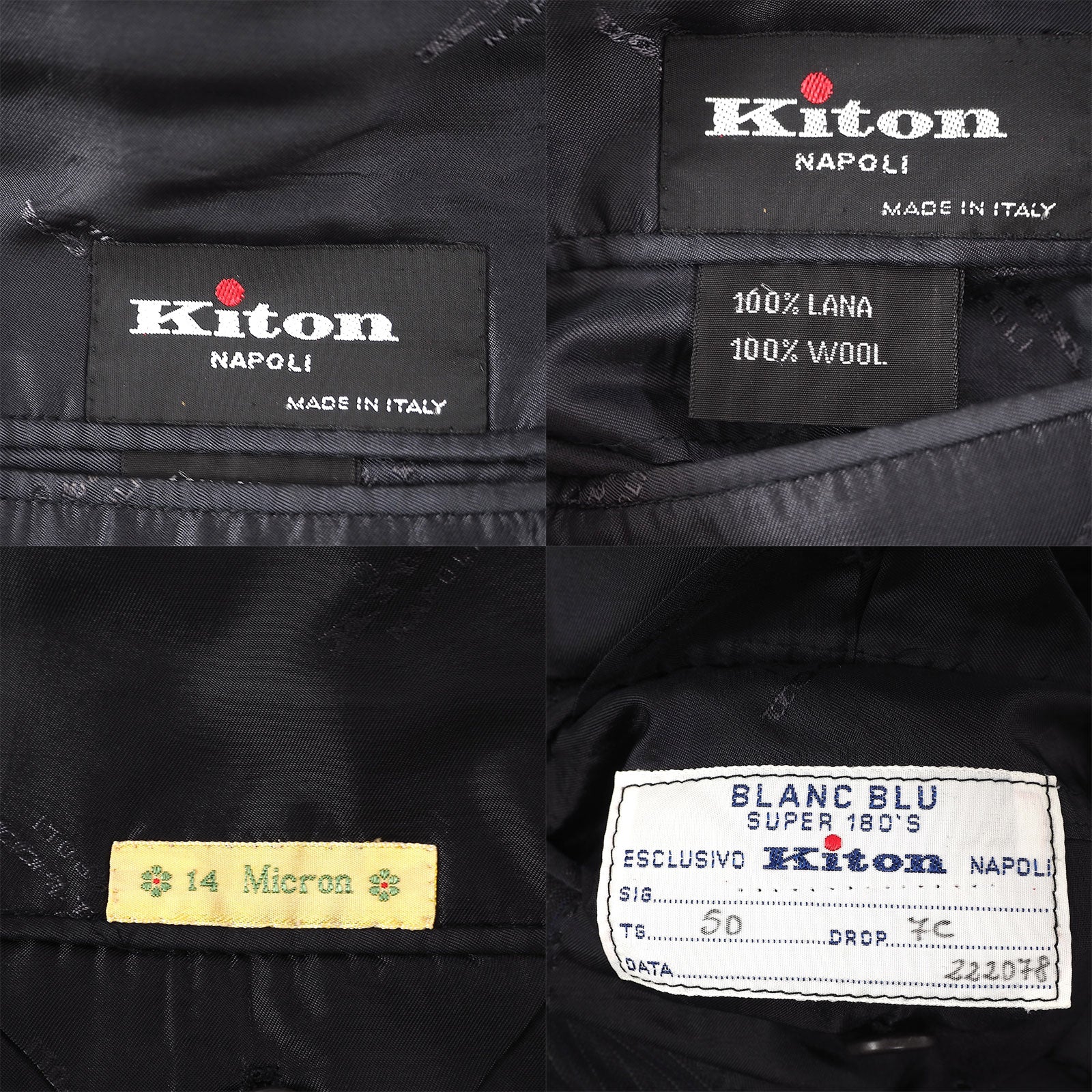キートン Kiton イタリア製 14ミクロン Super180's 最高級ウール