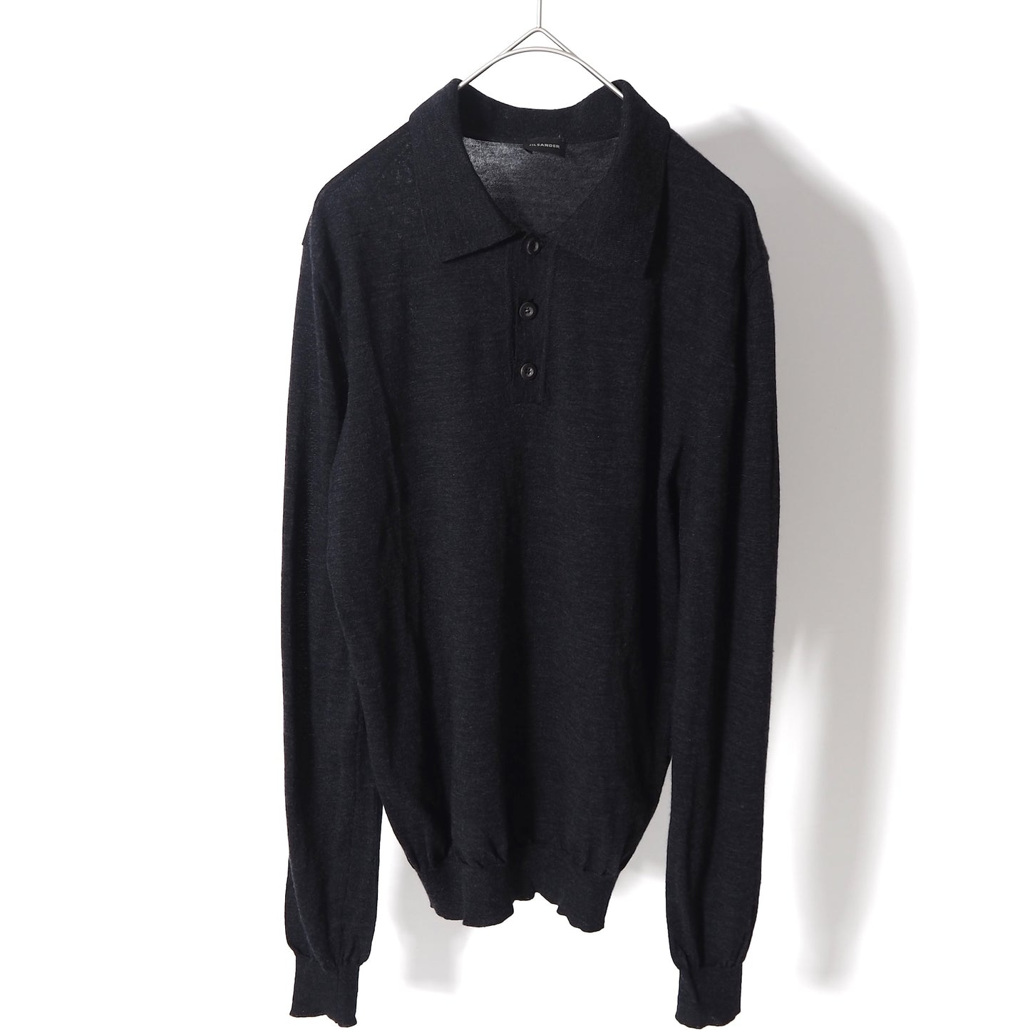 ジルサンダー JIL SANDER 長袖 ニット シャツ ダークグレー メンズ  S相当 正規品 2-DH113