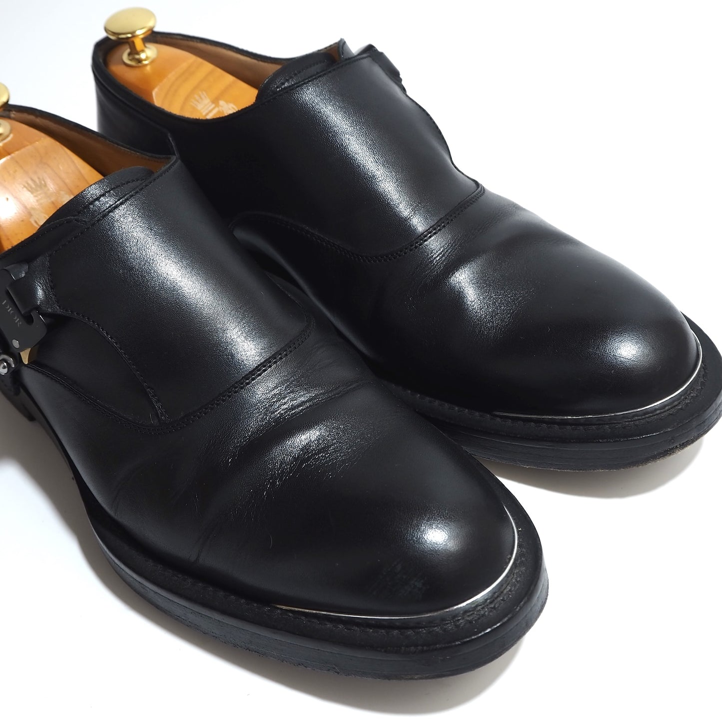 ディオール DIOR EVIDENCE DERBY エヴィデンス ダービー モンク カーフスキン レザーシューズ 42 26㎝相当 ブラック メンズ 正規品 5-ZC015