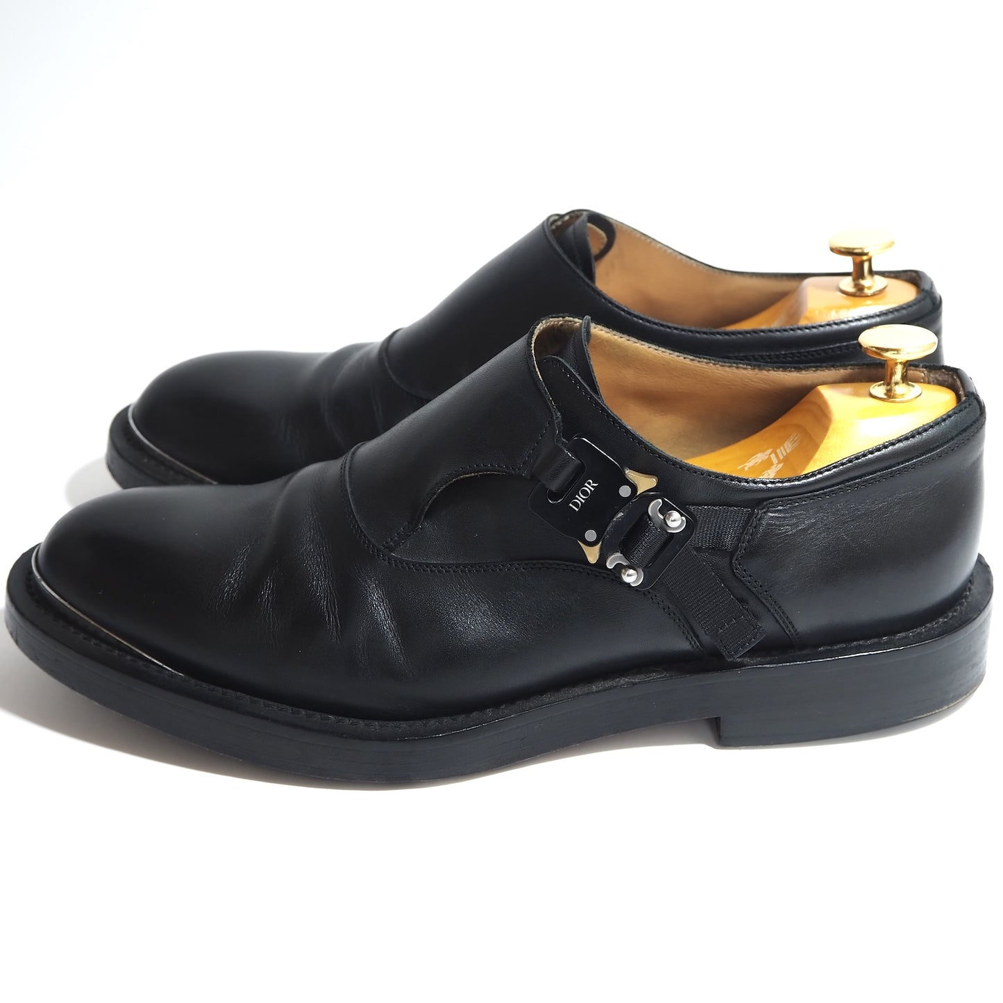 ディオール DIOR EVIDENCE DERBY エヴィデンス ダービー モンク カーフスキン レザーシューズ 42 26㎝相当 ブラック メンズ 正規品 5-ZC015