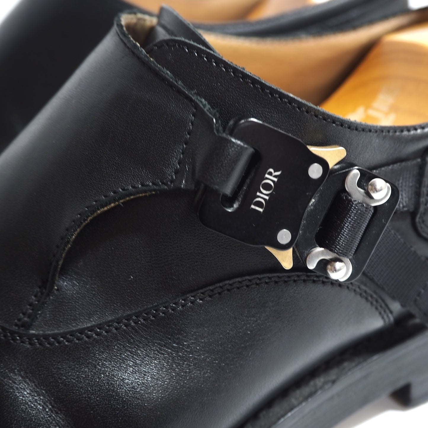 ディオール DIOR EVIDENCE DERBY エヴィデンス ダービー モンク カーフスキン レザーシューズ 42 26㎝相当 ブラック メンズ 正規品 5-ZC015