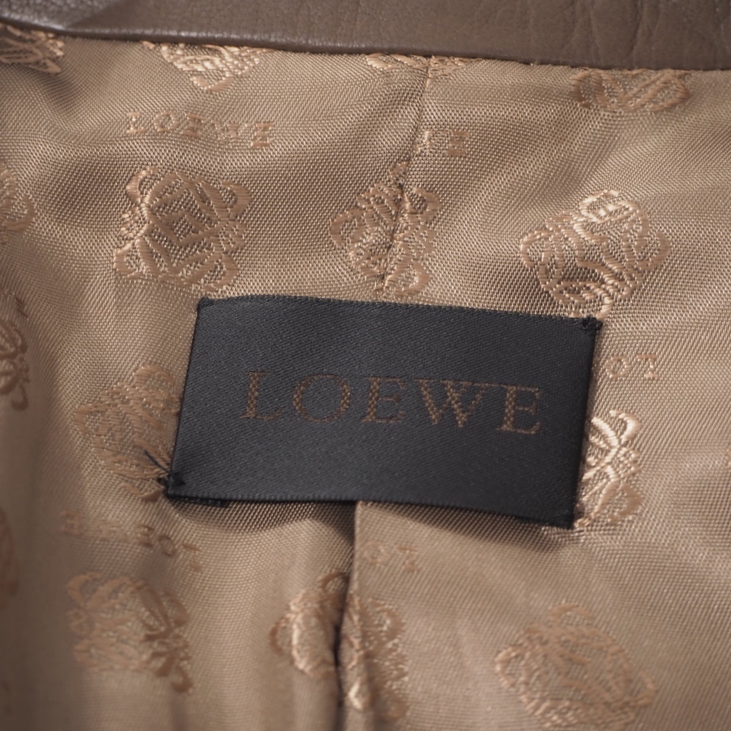ロエベ LOEWE ラムスキン レザージャケット 36 ブラウン レディース 正規品 6-OA004