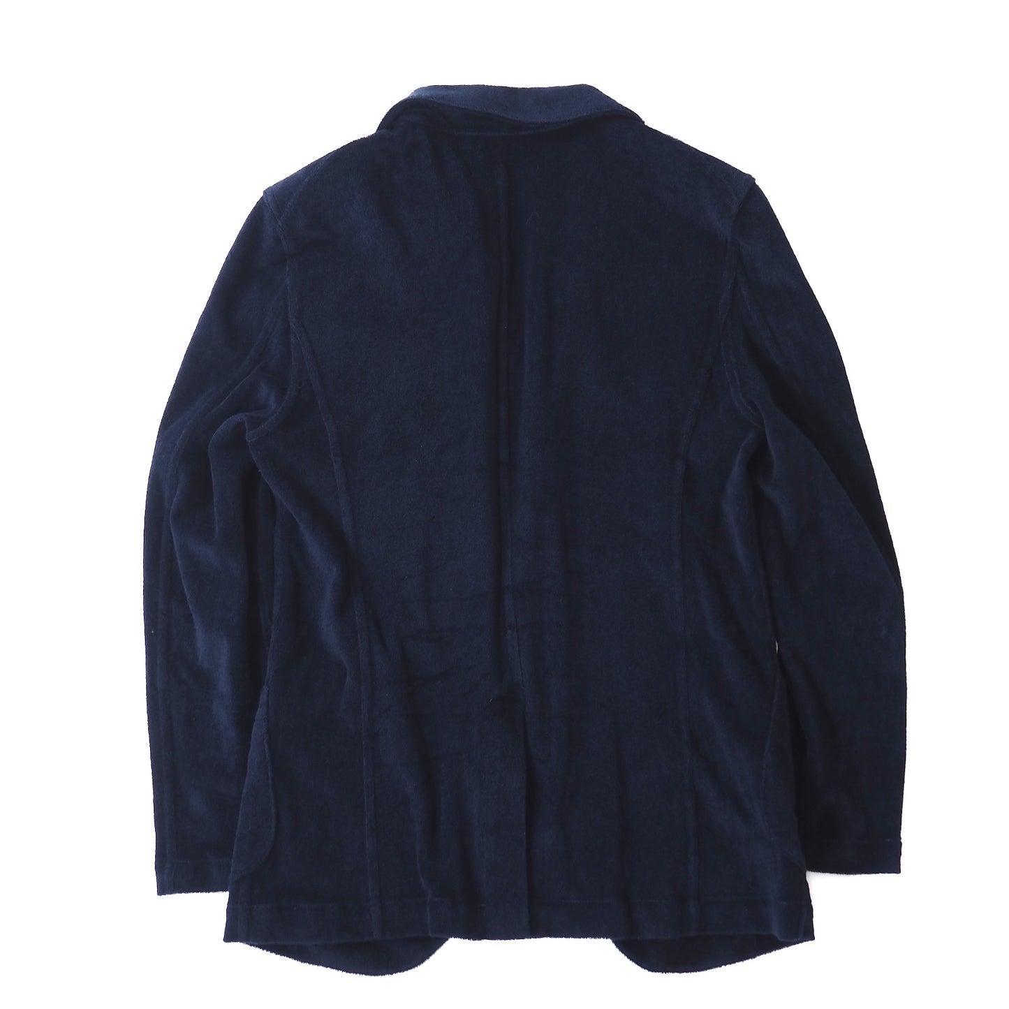 良品 ラルディーニ LARDINI パイル生地 コットン メタルボタン ジャケット S ネイビー メンズ 正規品 5-ZG071