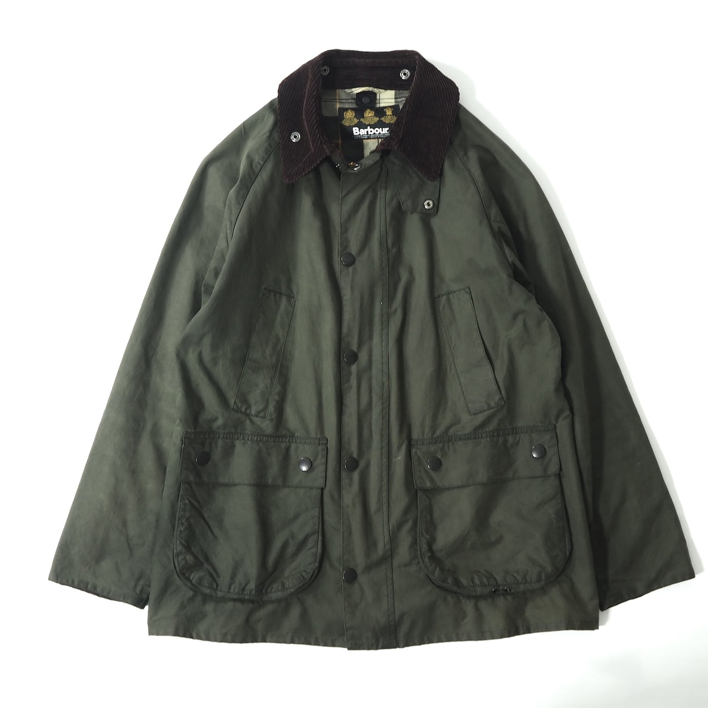 バブアー Barbour 英国製 3ワラント ビデイル ワックス コットン オイルド ジャケット 42 カーキ メンズ 正規品 4-CL037