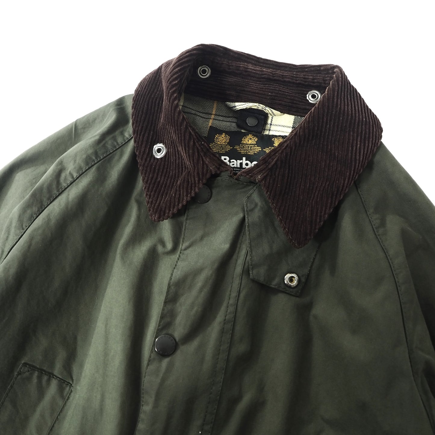 バブアー Barbour 英国製 3ワラント ビデイル ワックス コットン オイルド ジャケット 42 カーキ メンズ 正規品 4-CL037