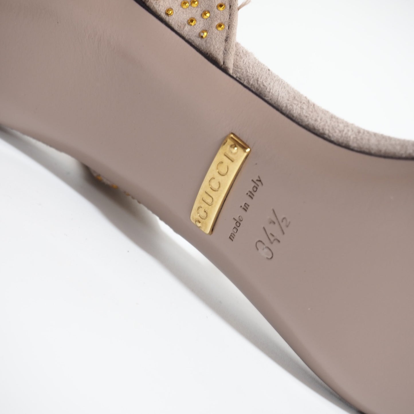未使用 グッチ GUCCI サンダル イタリア製 34 1/2 ピンクベージュ レディース 正規品 5-ZG043