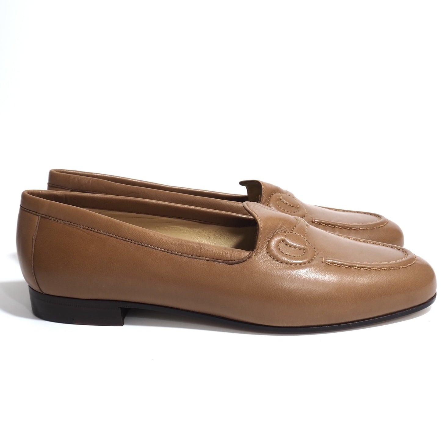 未使用 グッチ GUCCI レザー ホースビット ローファー シューズ 靴 36 ブラウン レディース 正規品 5-ZG001