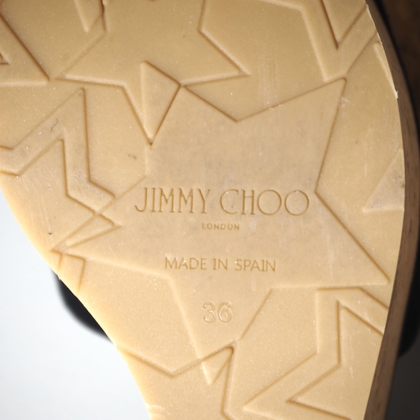 ジミーチュウ JIMMY CHOO スエード ウェッジソール サンダル 36 23㎝相当  箱付き ブラック レディース 4-ZF080