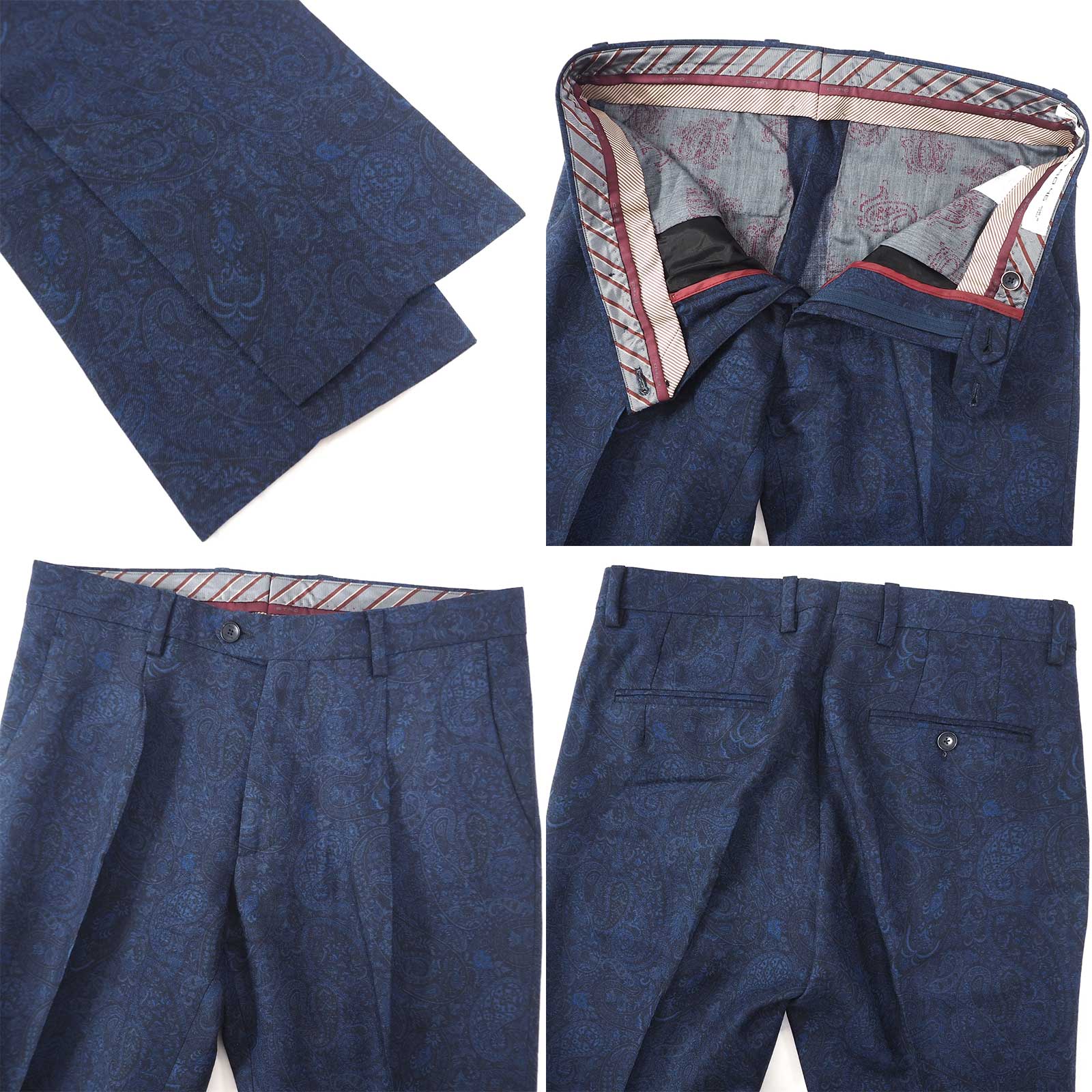 美品 ETRO エトロ スーツ セットアップ ペイズリー 46 ブラック 美品 ETRO エトロ スーツ セットアップ ペイズリー 46 ブラック