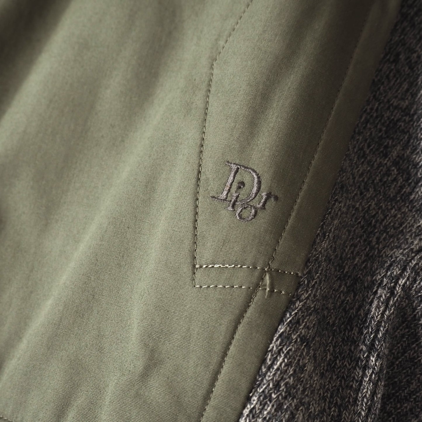 クリスチャンディオール Christian Dior MONSIEUR レザーディテール パデッド ジャケット S カーキ メンズ 正規品 5-ZJ017