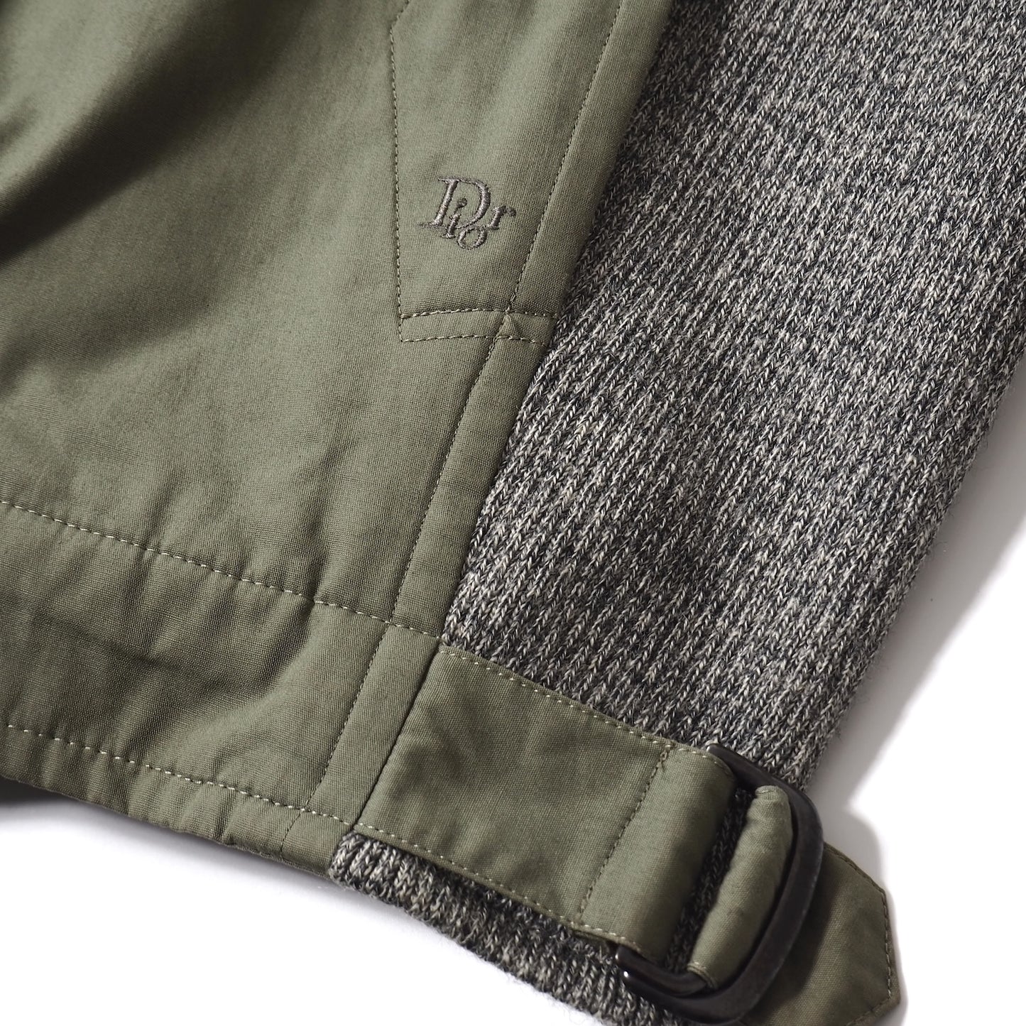 クリスチャンディオール Christian Dior MONSIEUR レザーディテール パデッド ジャケット S カーキ メンズ 正規品 5-ZJ017