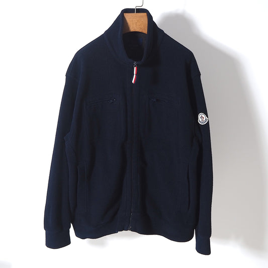 希少 モンクレール MONCLER 青タグ フリース ジャケット L ネイビー メンズ  正規品 4-CL014