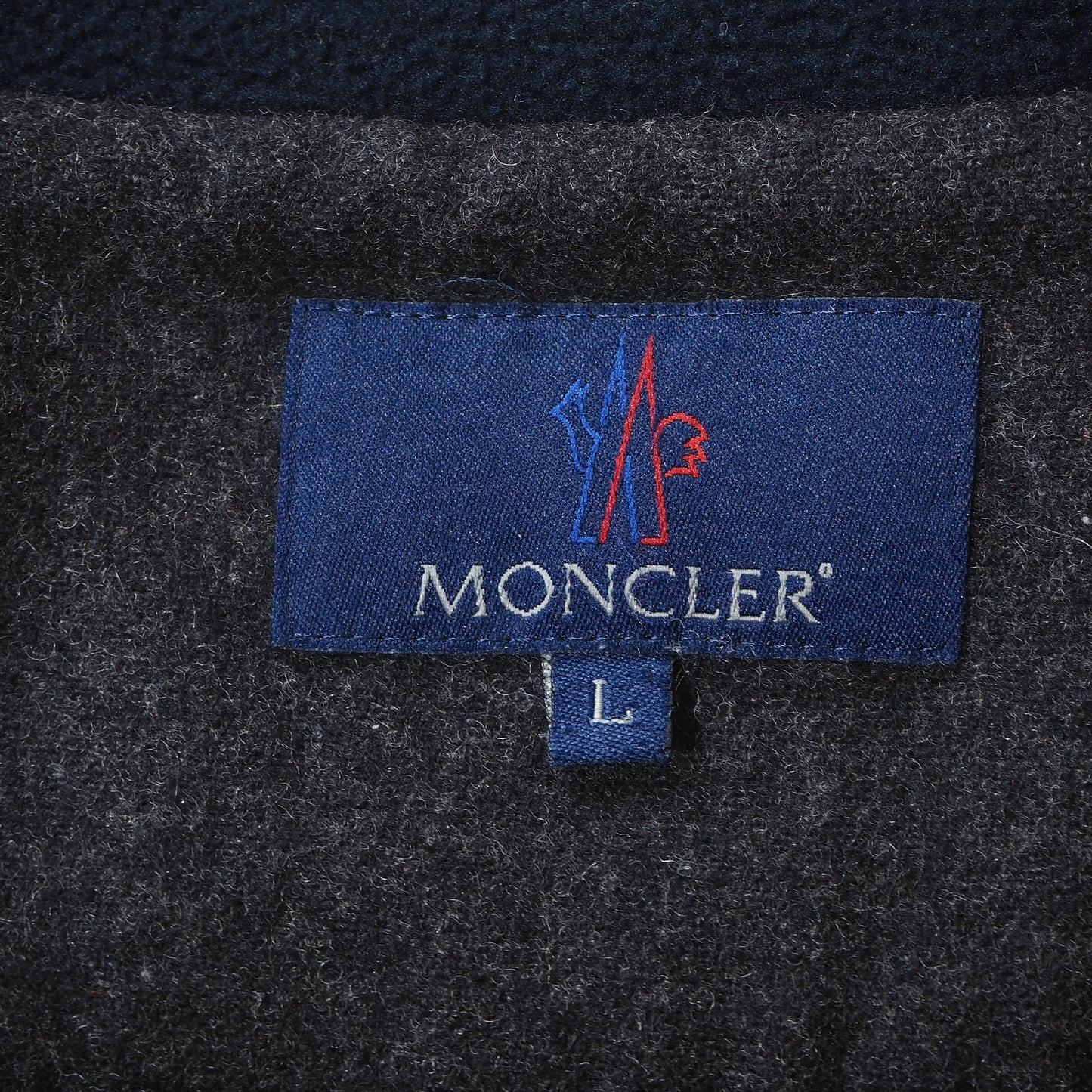 希少 モンクレール MONCLER 青タグ フリース ジャケット L ネイビー メンズ  正規品 4-CL014