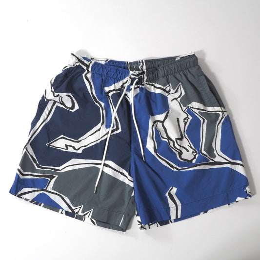 美品 エルメス HERMES イタリア製 ナイロン ショーツ スイムパンツ ハーフパンツ L マルチカラー メンズ 正規品 6-AC014