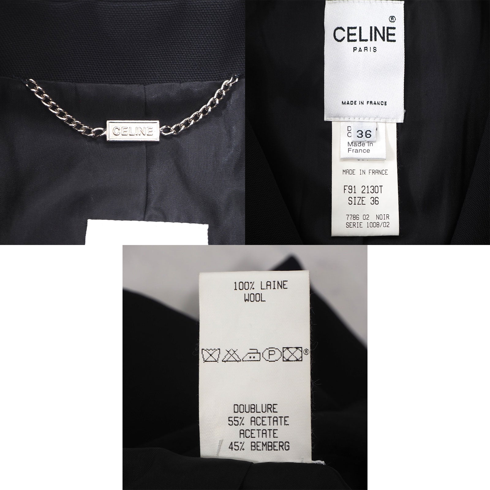 セリーヌ CELINE セットアップ 36 ブラック レディース 3-YL132 – Bengal ブランド古着セレクトショップ