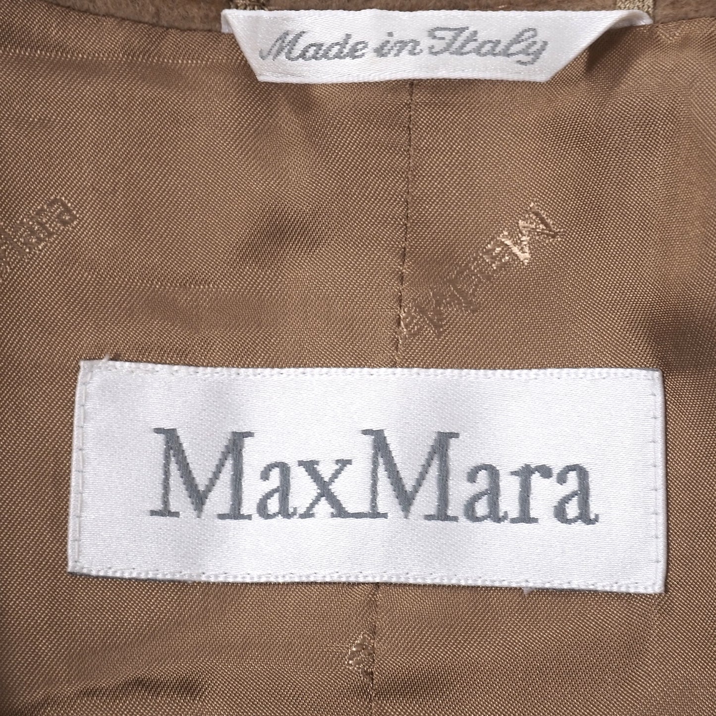 マックスマーラ Max Mara 白タグ ダブルブレスト コート 40 ブラウン レディース 美品 正規品 4-CL038