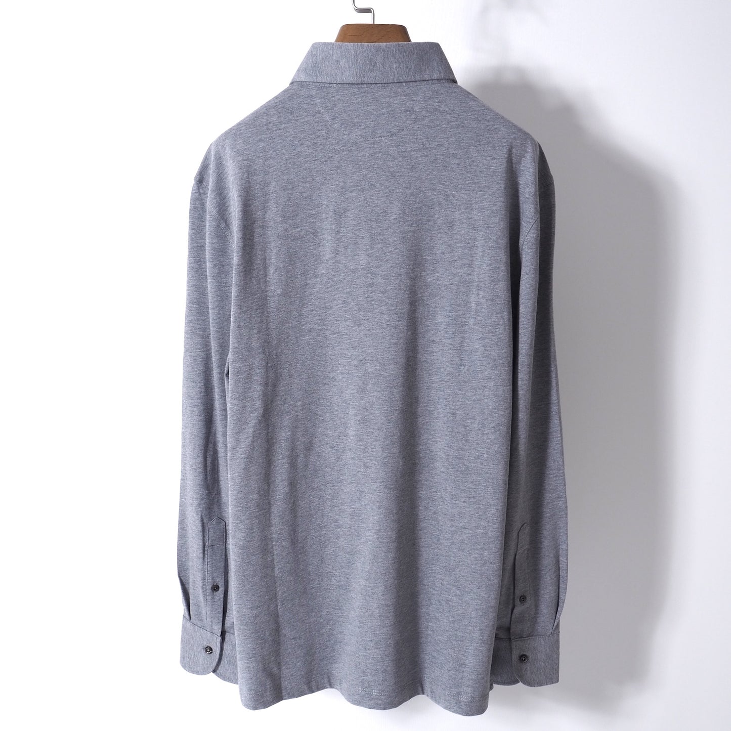ブルネロクチネリ BRUNELLO CUCINELLI イタリア製 ロングポロシャツ L グレー メンズ 未使用 正規品 4-CL046