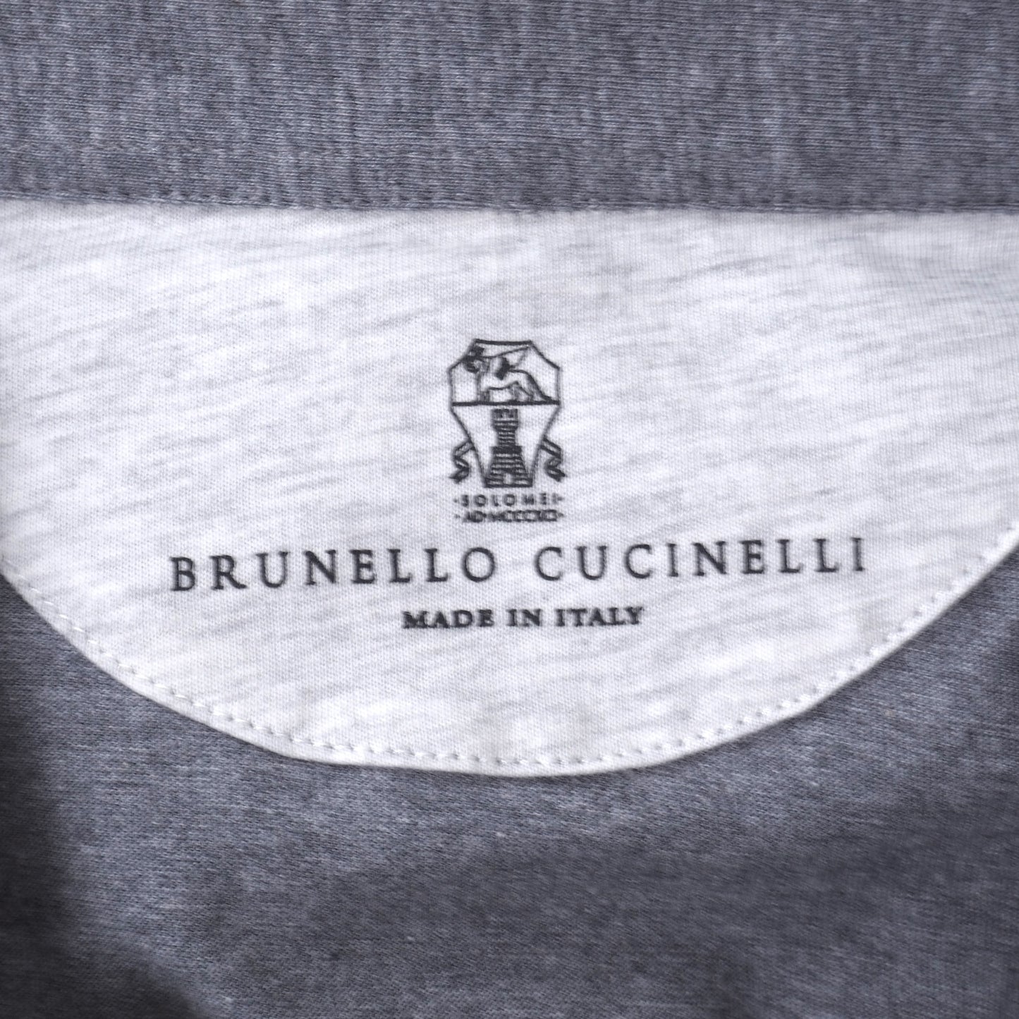 ブルネロクチネリ BRUNELLO CUCINELLI イタリア製 ロングポロシャツ L グレー メンズ 未使用 正規品 4-CL046
