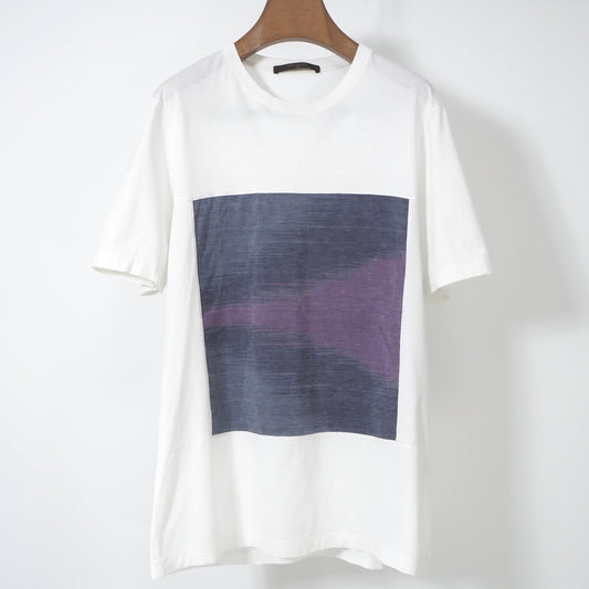 ルイヴィトン Louis Vuitton 半袖 Tシャツ カットソー XL ホワイト/ダークパープル メンズ 4-YB033