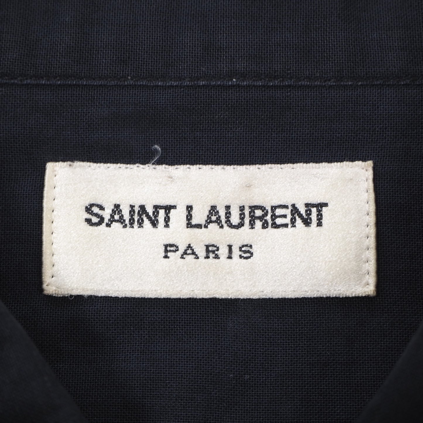 サンローランパリ SAINT LAURENT PARIS 長袖 シャツ 36 ネイビー レディース 4-YB026