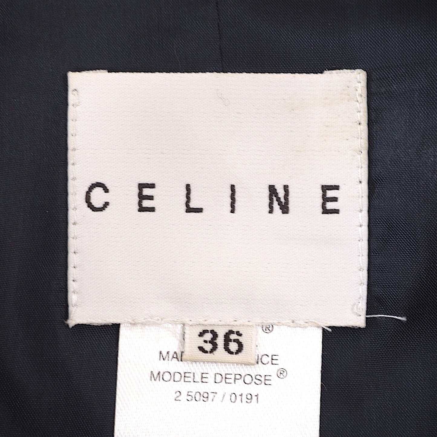 セリーヌ CELINE パイピング ジャケット 36 インディゴ ヴィンテージ レディース 4-ZB007