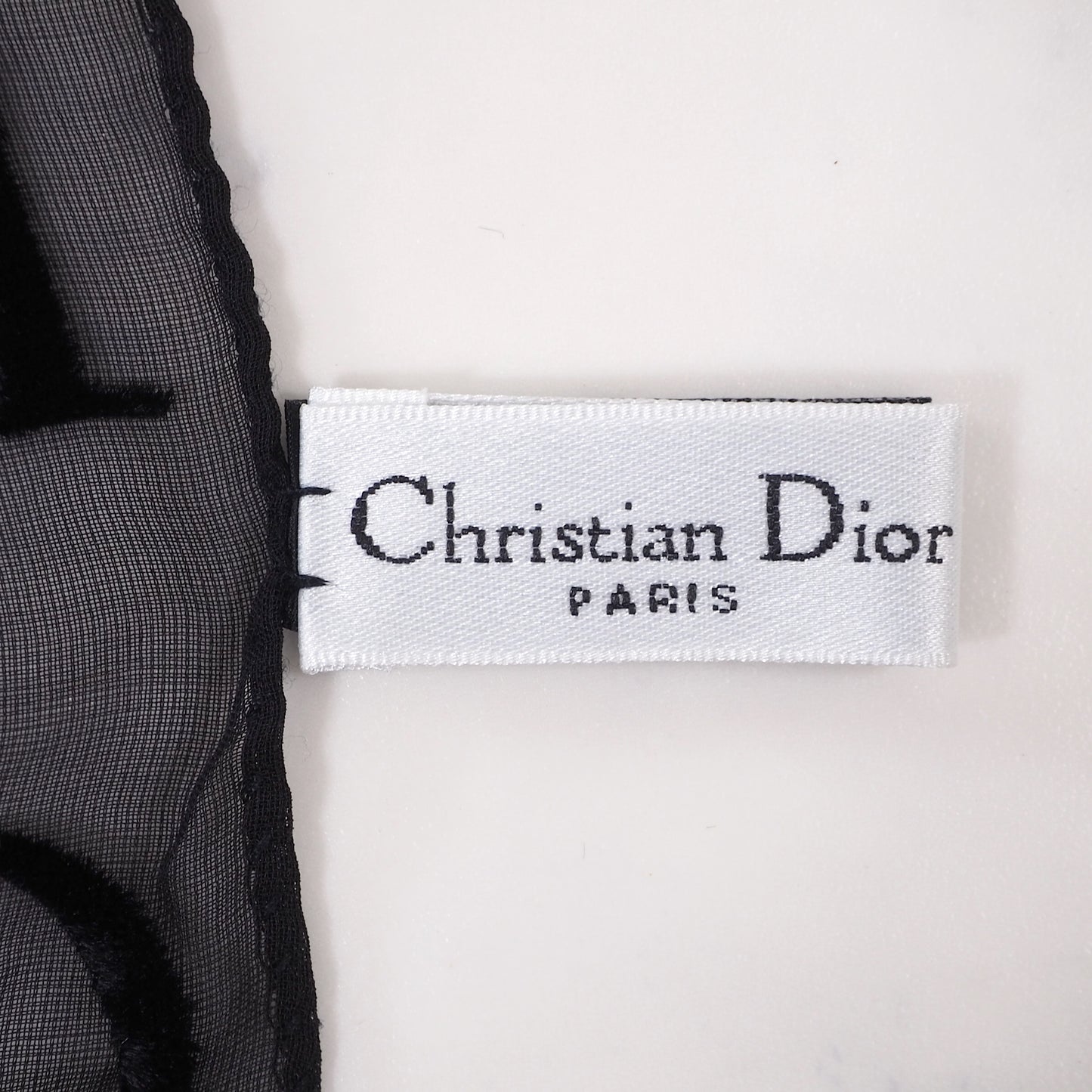 クリスチャンディオール Christian Dior ストール スカーフ シルク ブラック 総柄 レディース 4-SC020