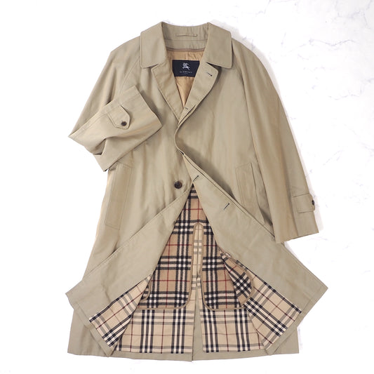 バーバリー Burberry バルマカーンコート 92-170-5 ベージュ メンズ 4-DB043