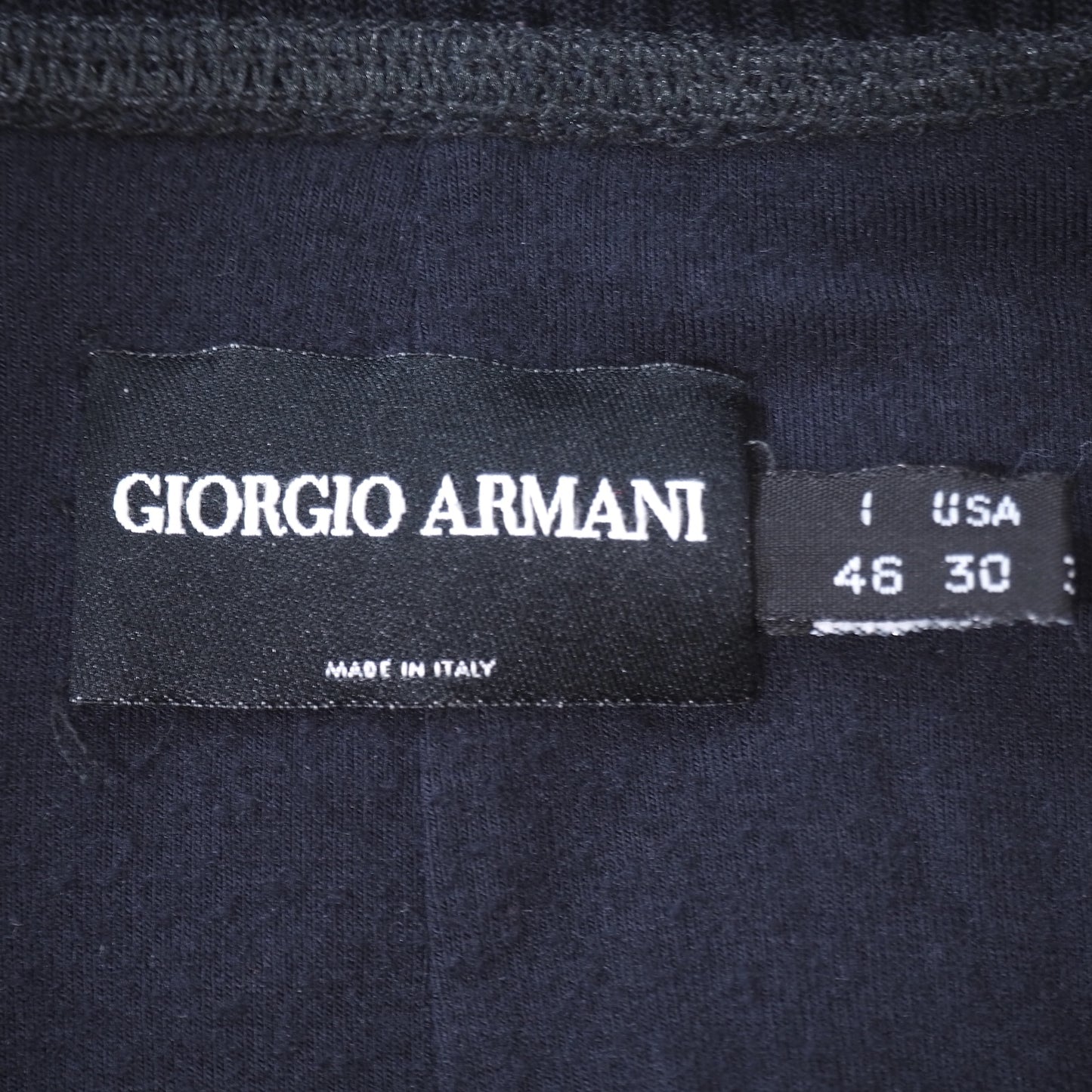 ジョルジオアルマーニ GIORGIO ARMANI 最高級黒タグ ライダースニットジャケット 46 ブラック メンズ 2-DF105