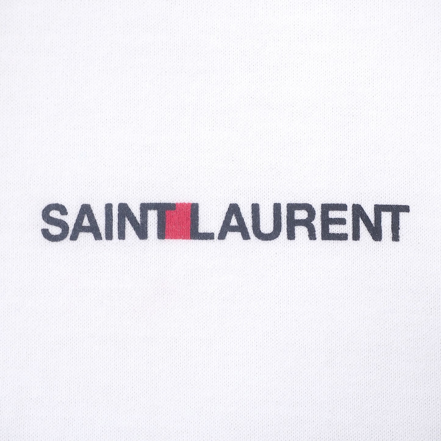 サンローランパリ SAINT LAURENT PARIS クラシックロゴ カットソー Tシャツ トップス L ホワイト 4-YC017