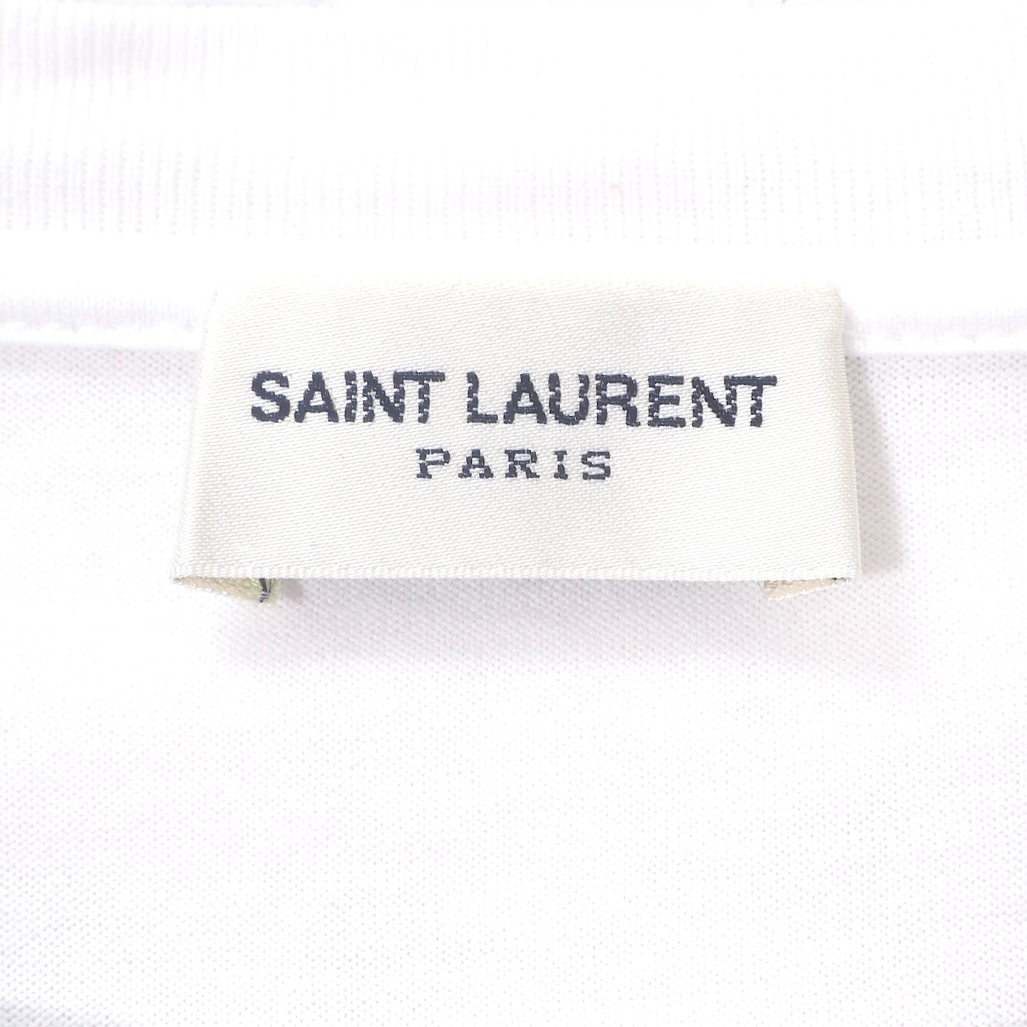 サンローランパリ SAINT LAURENT PARIS クラシックロゴ カットソー Tシャツ トップス L ホワイト 4-YC017