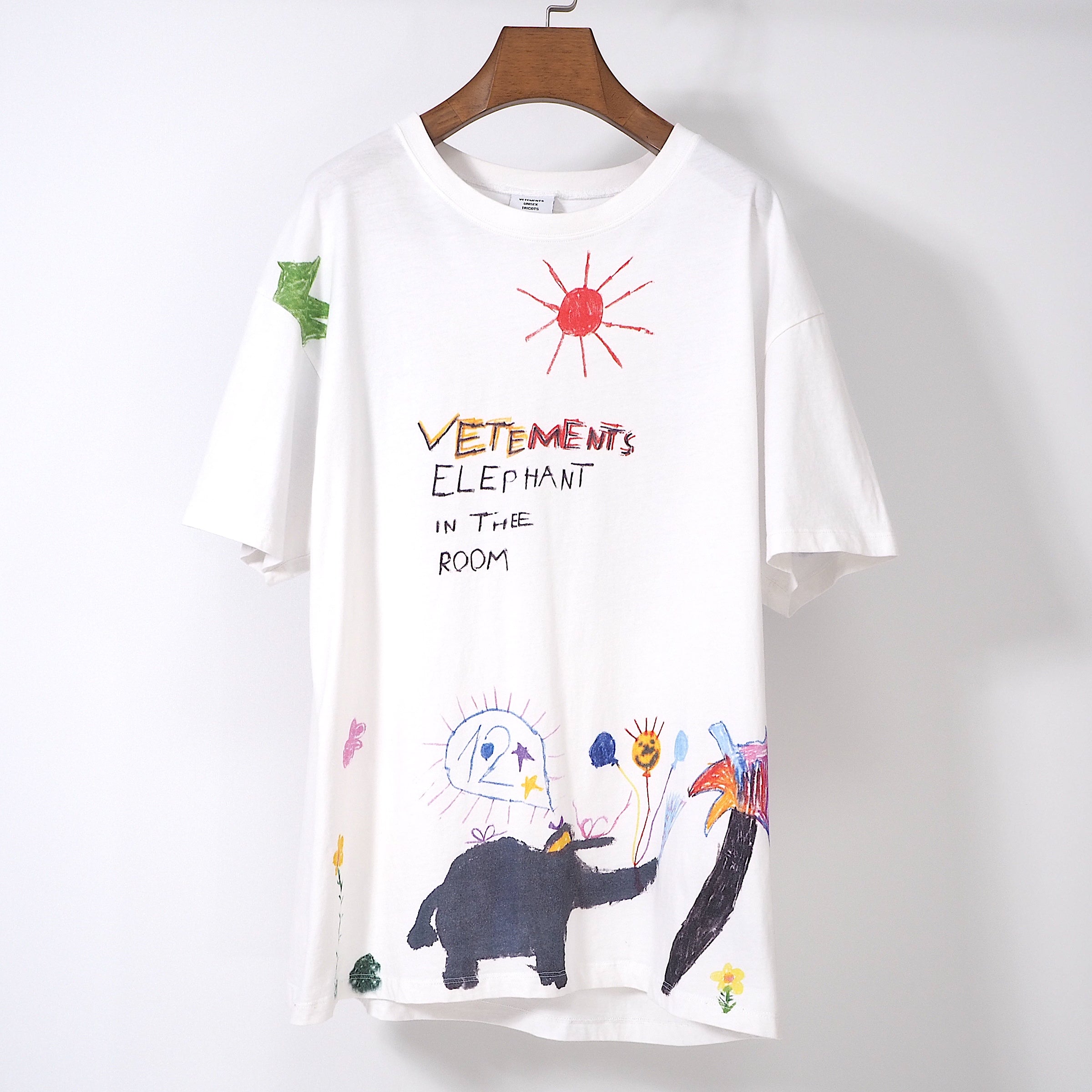 ヴェトモン VETEMENTS 18AW ELEPHANT IN THE ROOM エレファント Tシャツ カットソー ホワイト M メンズ –  Bengal ブランド古着セレクトショップ