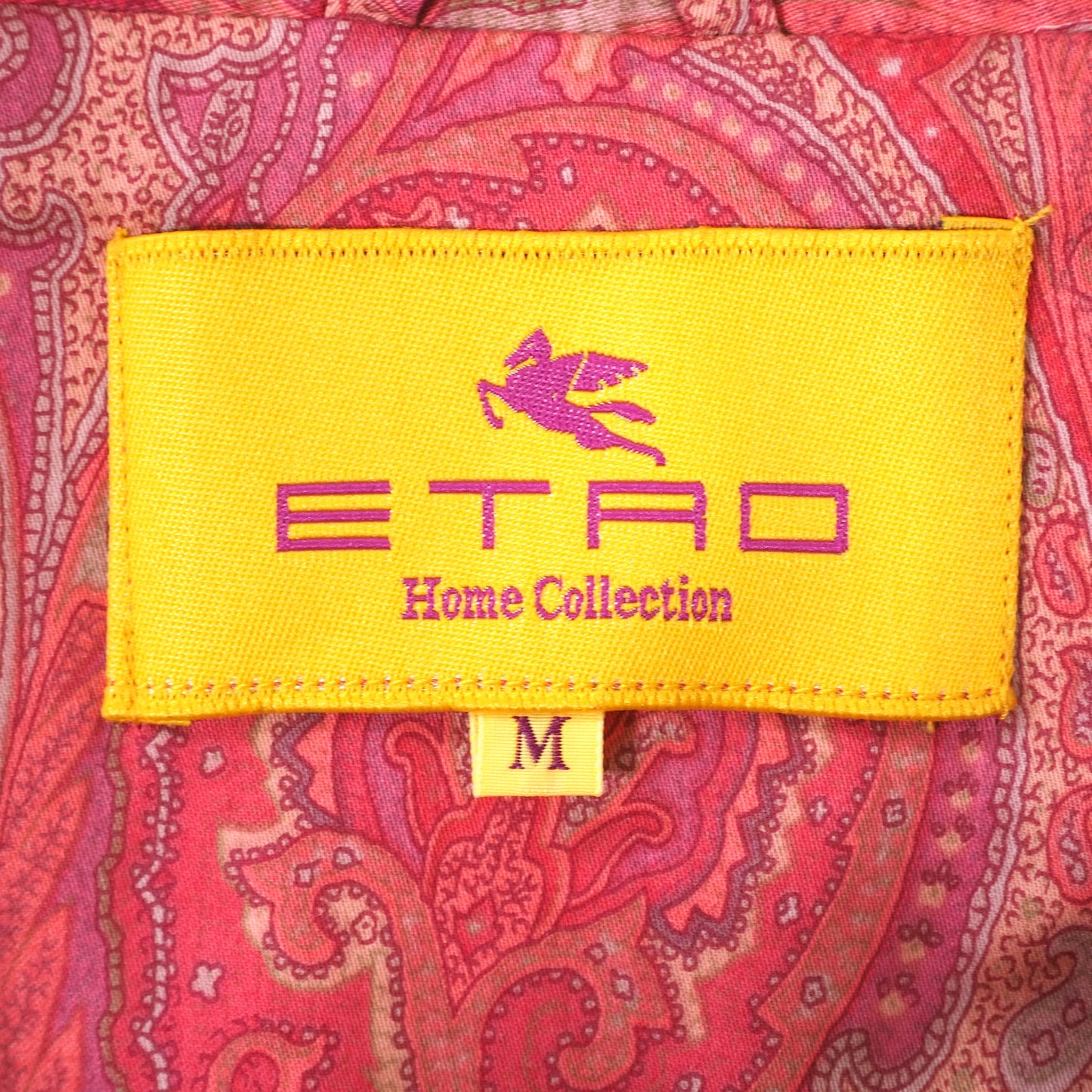 エトロ ETRO ガウンコート M レッド系 ペイズリー レディース 美品 4-ZC059