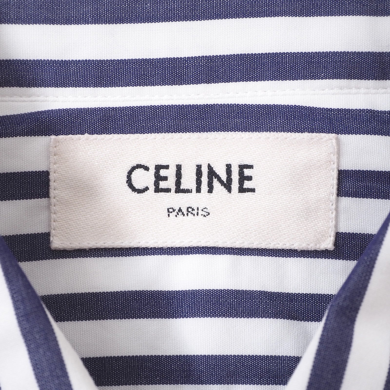 セリーヌ CELINE エディスリマン 長袖 シャツ 37 ブルー ホワイト ストライプ メンズ 美品 4-YC079 – Bengal  ブランド古着セレクトショップ