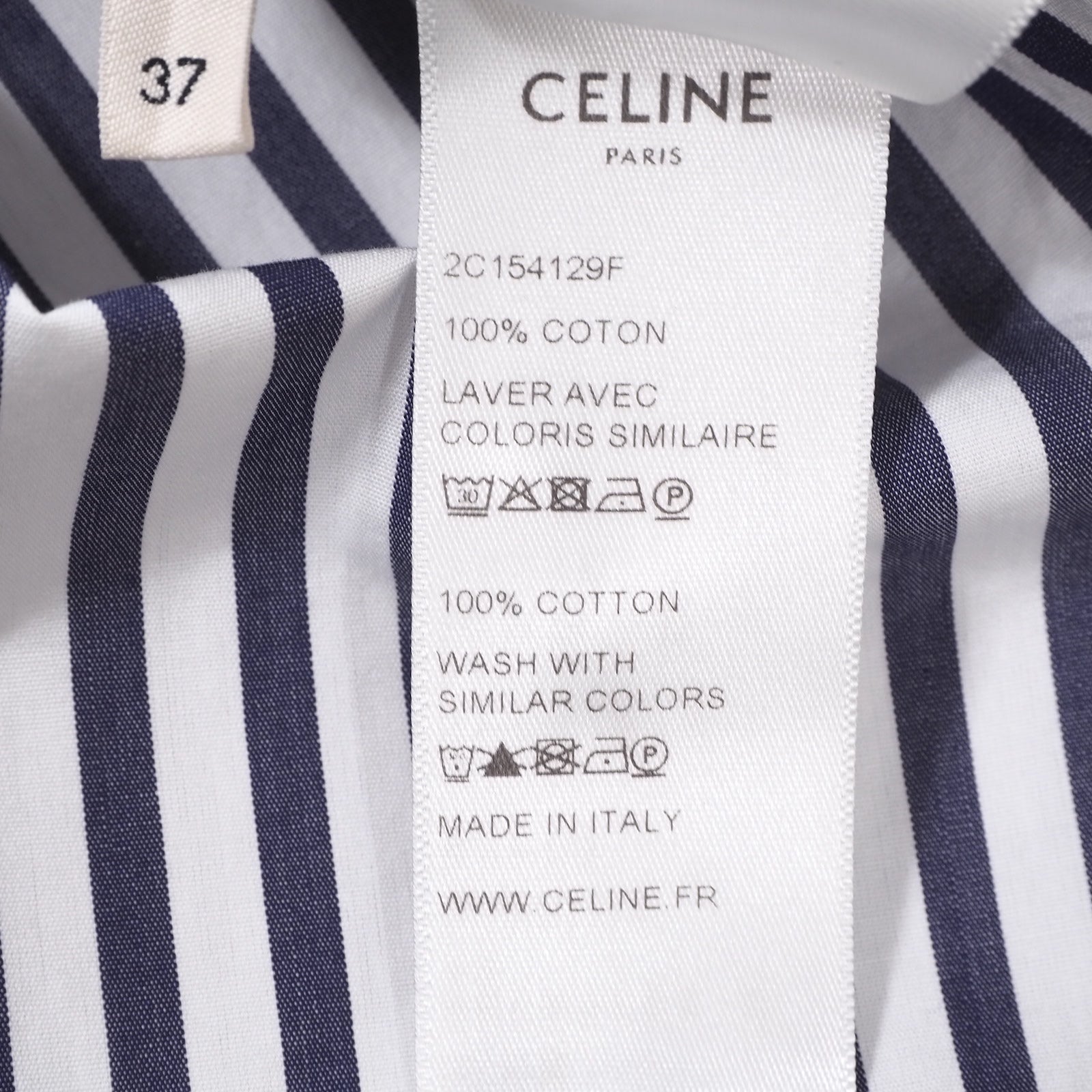 セリーヌ CELINE エディスリマン 長袖 シャツ 37 ブルー ホワイト ストライプ メンズ 美品 4-YC079 – Bengal  ブランド古着セレクトショップ