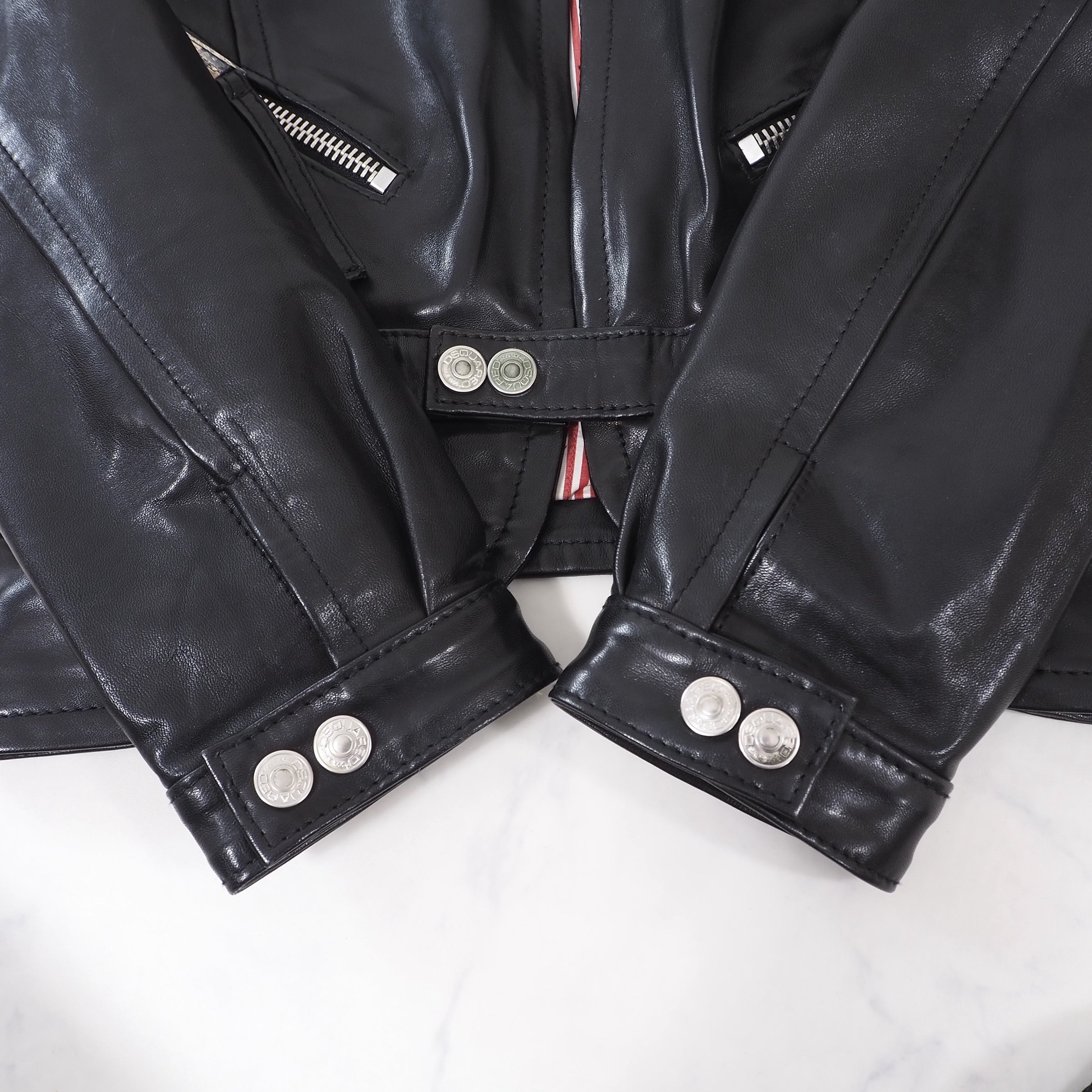 ディースクエアード DSQUARED2 レザー ライダース ジャケット 40