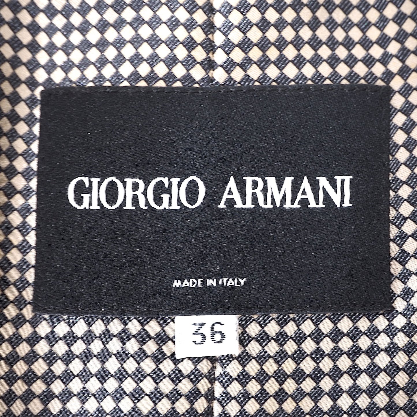 ジョルジオアルマーニ GIORGIO ARMANI 最高峰 黒タグ ジャケット 36 グレー レディース 4-TD040