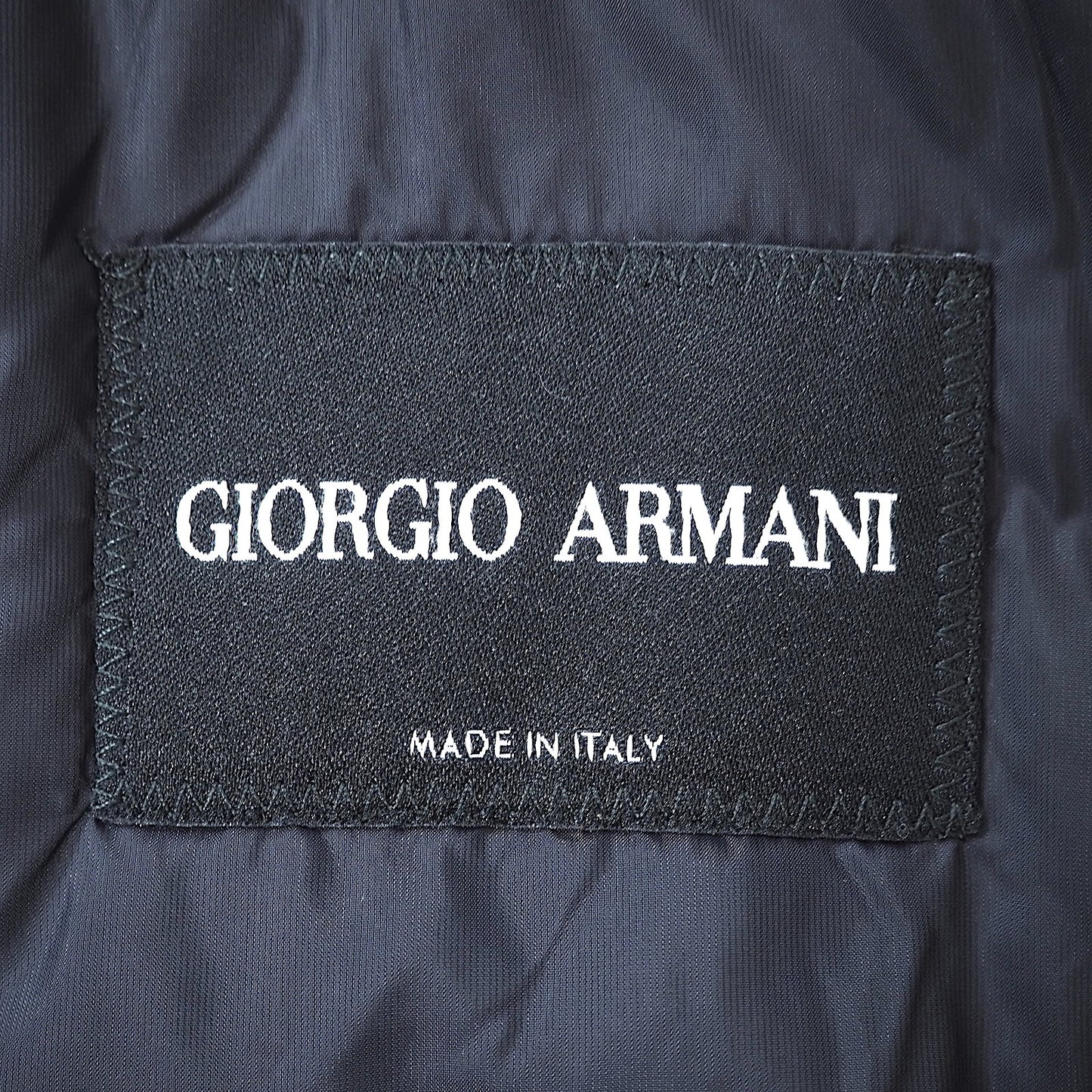 ジョルジオアルマーニ GIORGIO ARMANI 最高級黒タグ ファートリム ジャケット 50 ブラック メンズ 4-YD002