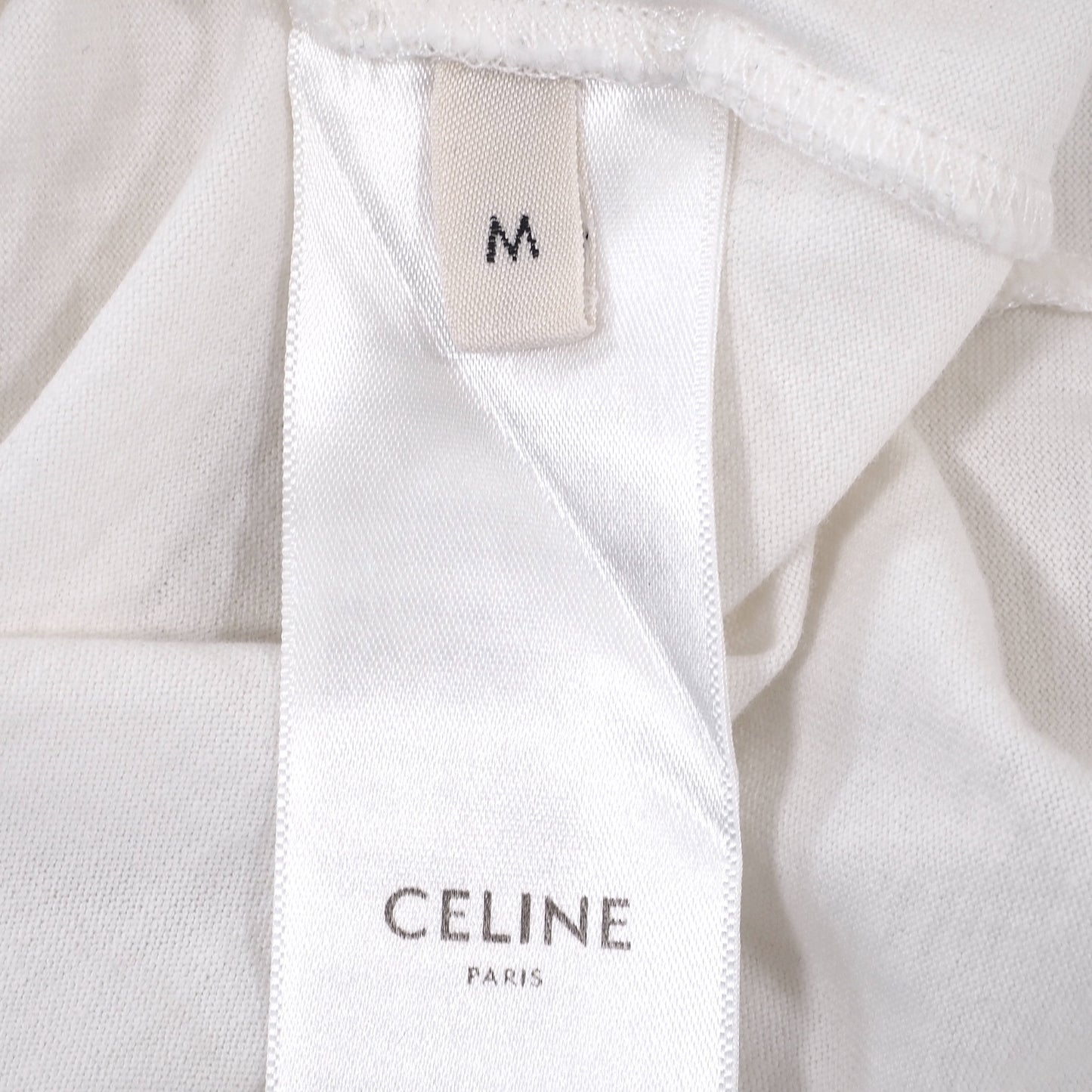 CELINE セリーヌ バイ エディスリマン スタッズ 半袖 Tシャツ カットソー M ホワイト メンズ 美品 4-YA077