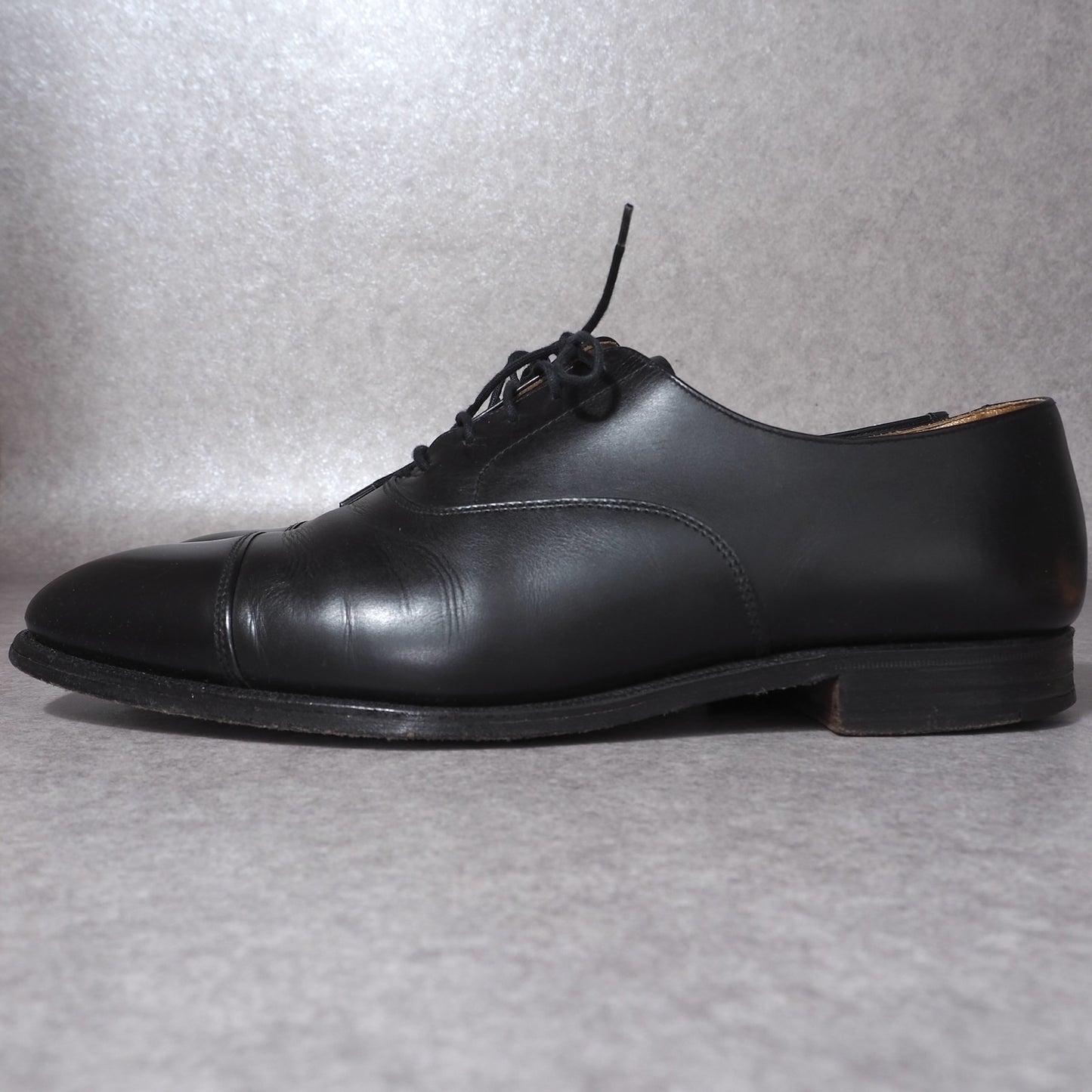 クロケット&ジョーンズ Crockett&Jones ストレートチップ レザー シューズ 8.5 ブラック メンズ 4-ZD052