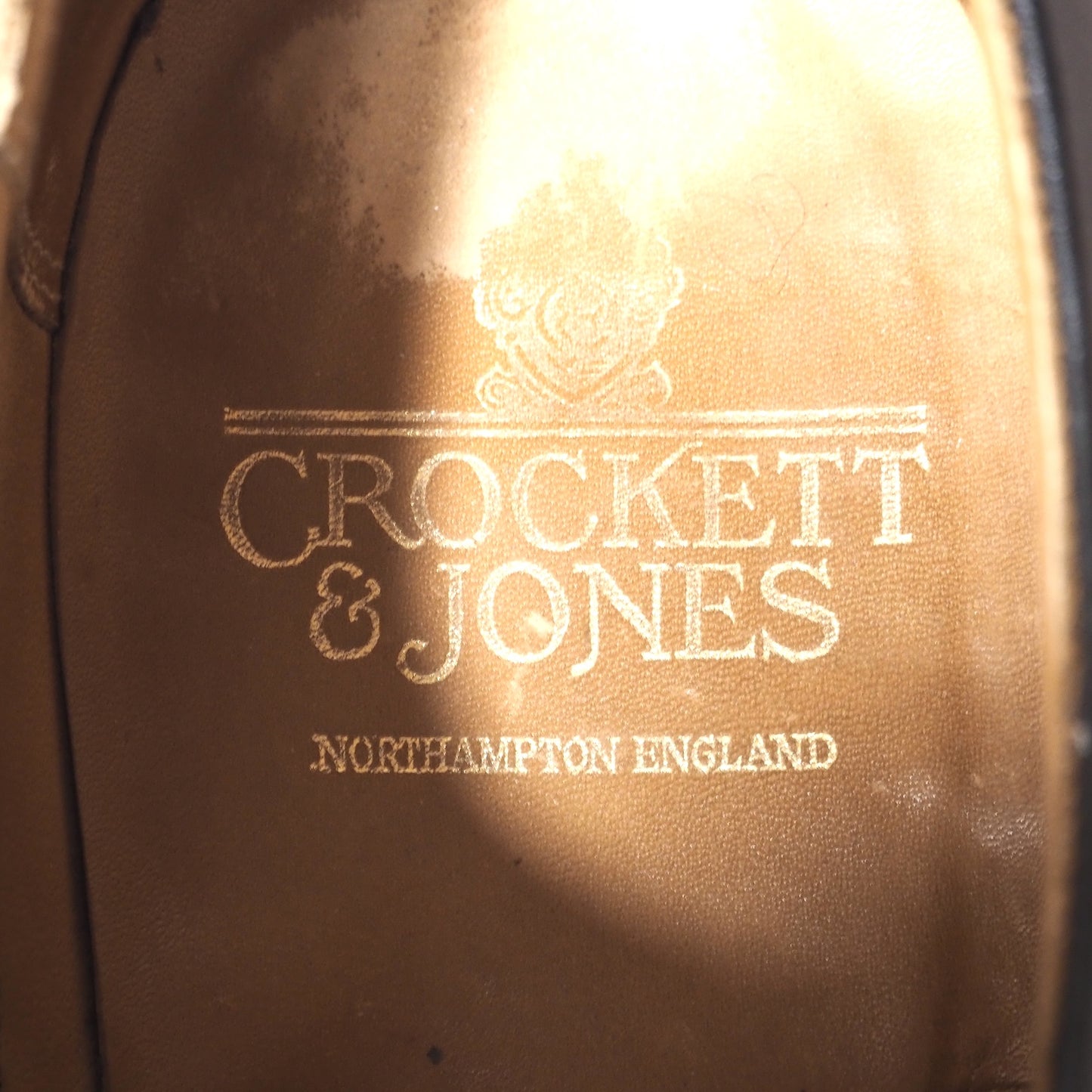 クロケット&ジョーンズ Crockett&Jones ストレートチップ レザー シューズ 8.5 ブラック メンズ 4-ZD052