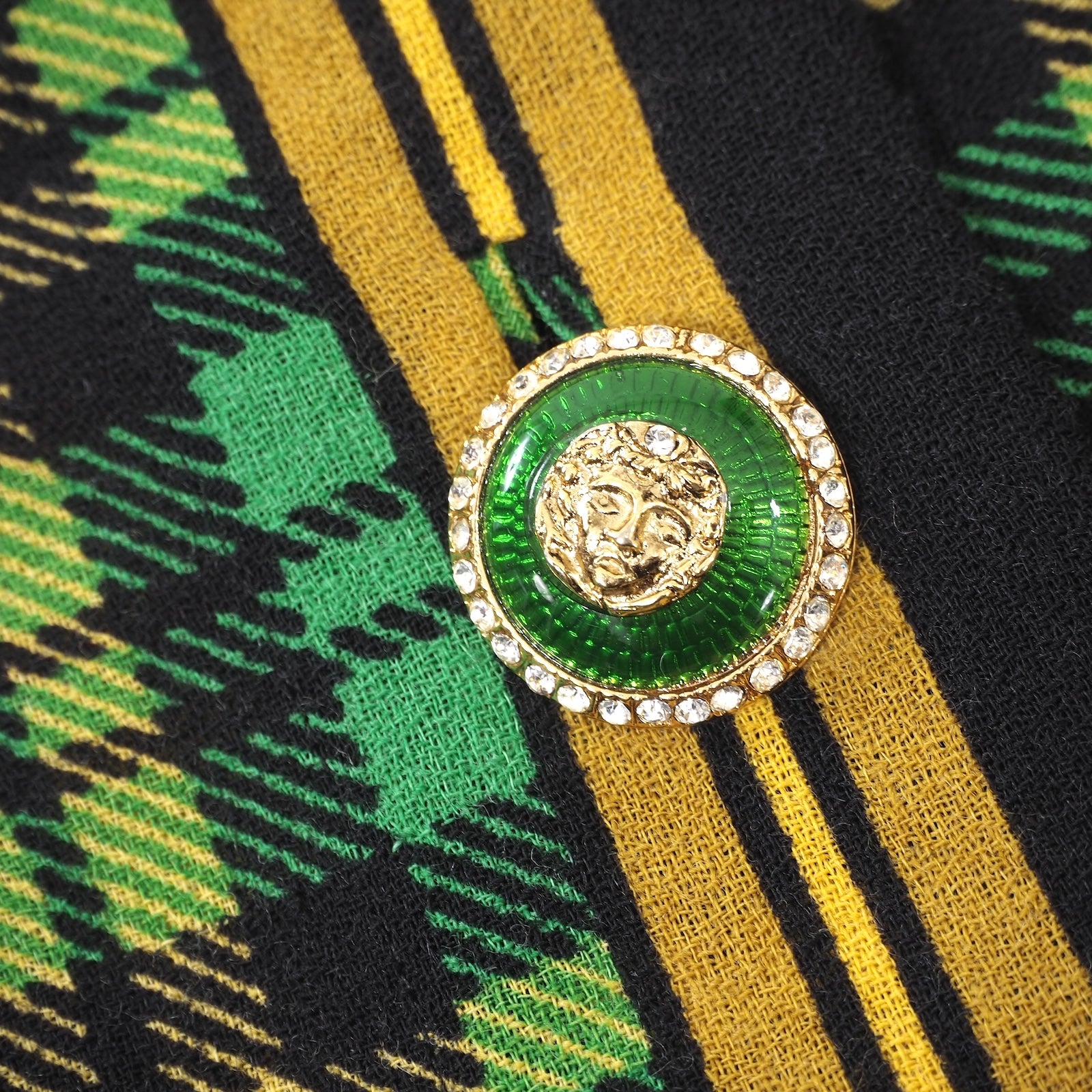 ジャンニヴェルサーチ GIANNI VERSACE 金ボタン シャツ 40