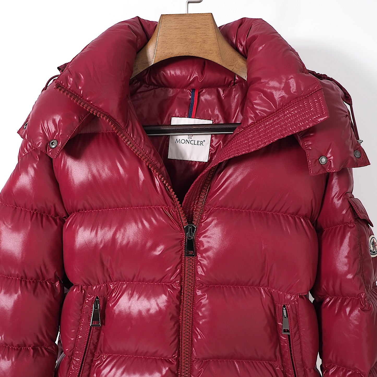 モンクレール MONCLER 国内正規品 FUSTET 21AW ダウンジャケット レッド 1 メンズ  美品 4-YE008