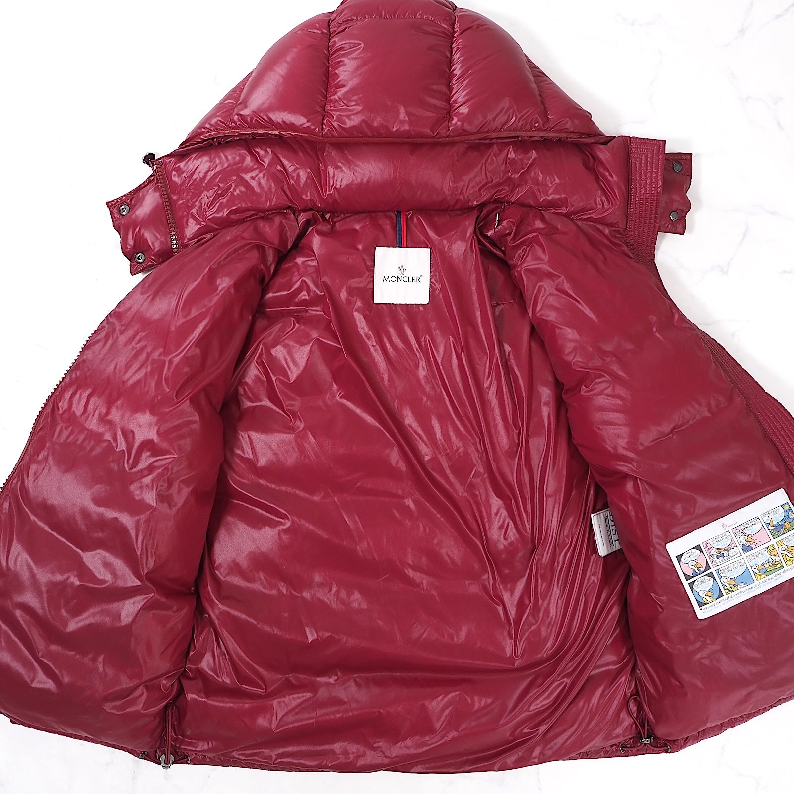 極美品 モンクレール ダウンジャケット レッド 00 XS相当 ペッパージャパン モンクレール MONCLER 国内正規品 FUSTET 21AW ダウンジャケット