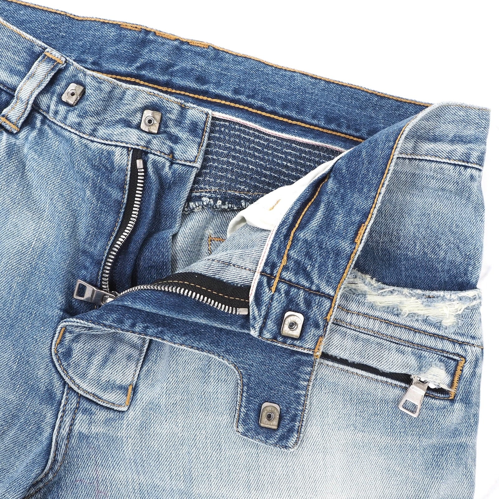 バルマン Balmain バイカーズ デニム パンツ 30 インディゴ