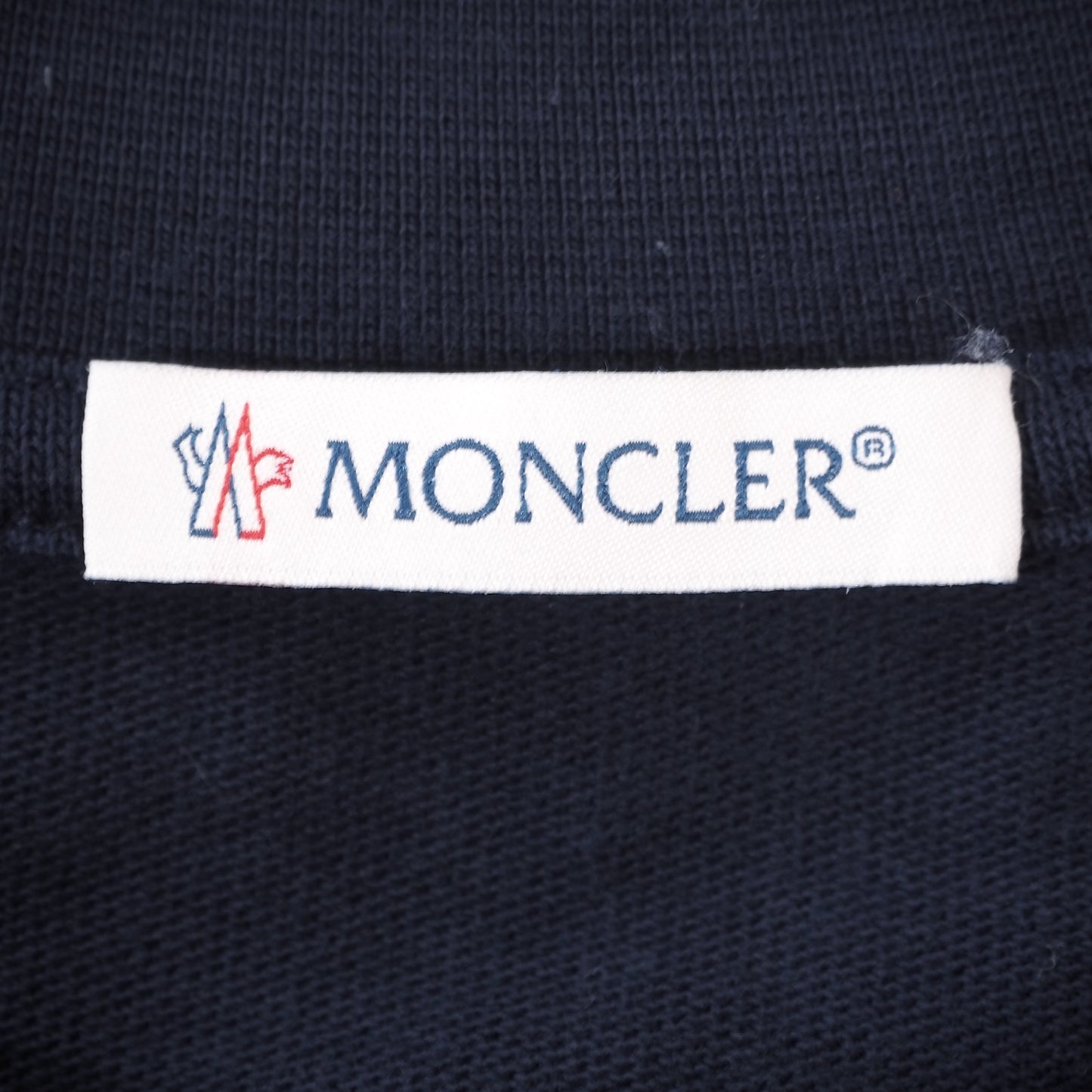 モンクレール MONCLER 23SS 国内正規品 ロゴ 刺繍 Tシャツカットソー XXL ネイビー メンズ 美品 4-YE039