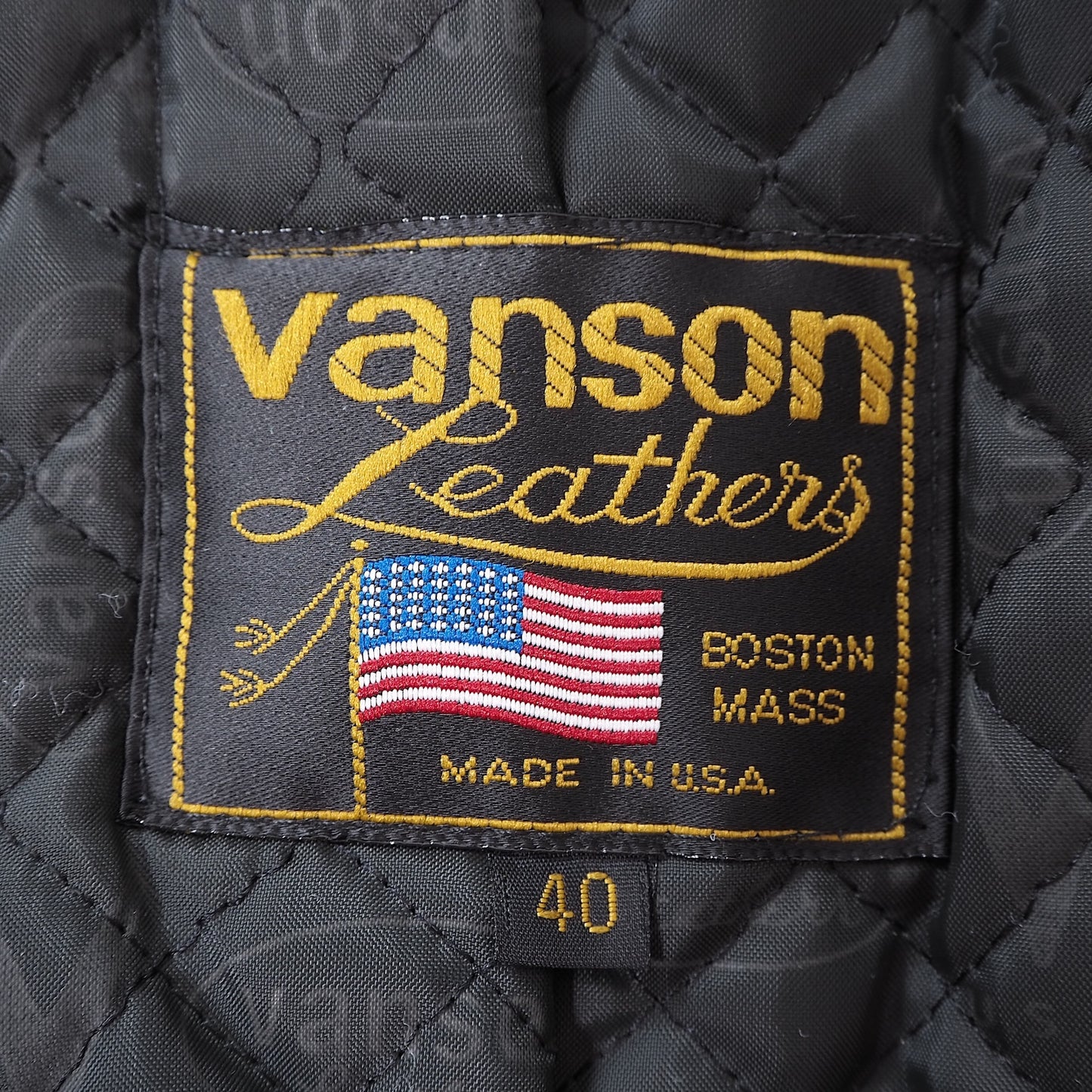 バンソン vanson レザー ライダース ジャケット 40 ブラック メンズ 美品 4-YE043