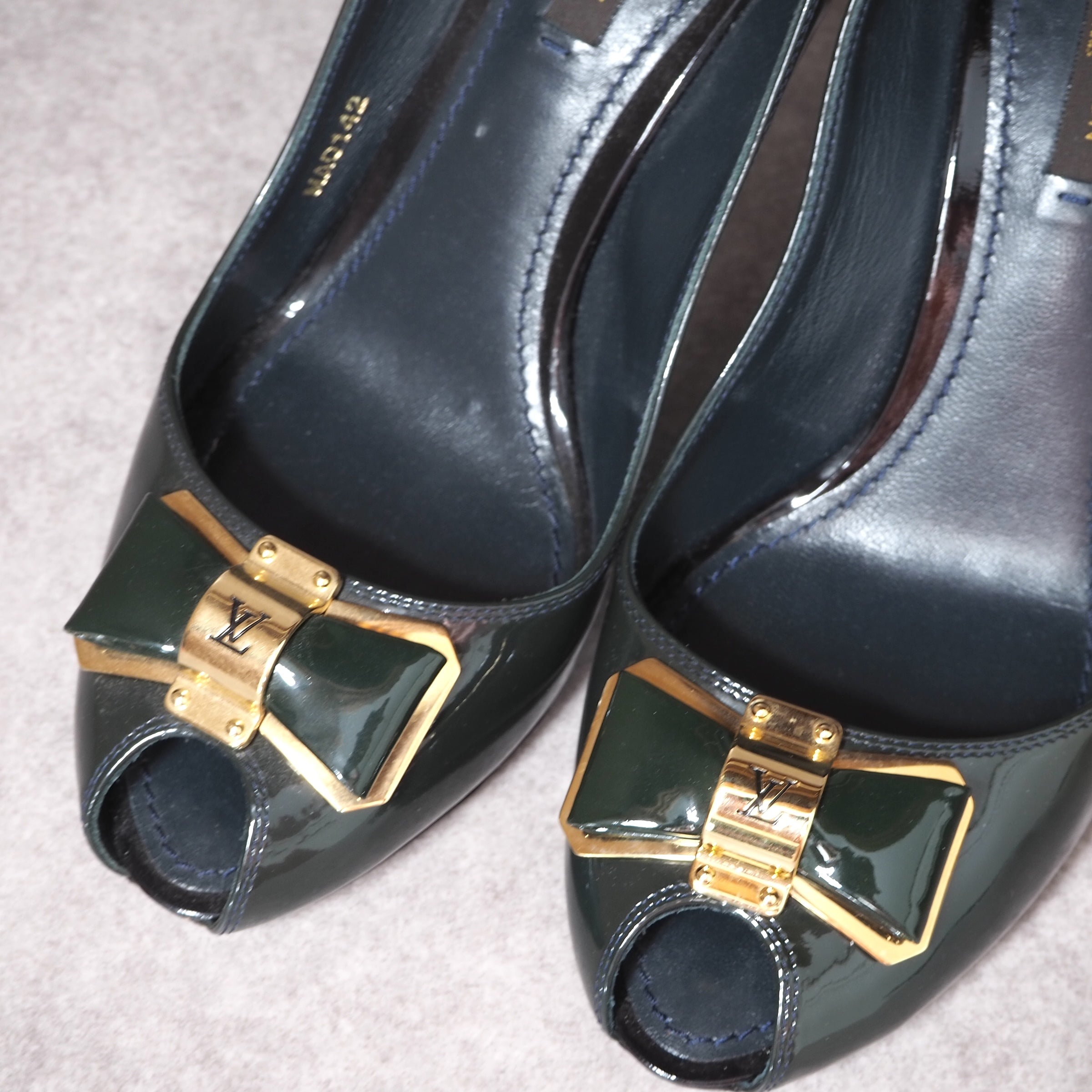ルイヴィトン Louis Vuitton オープントゥ パンプス ヒール