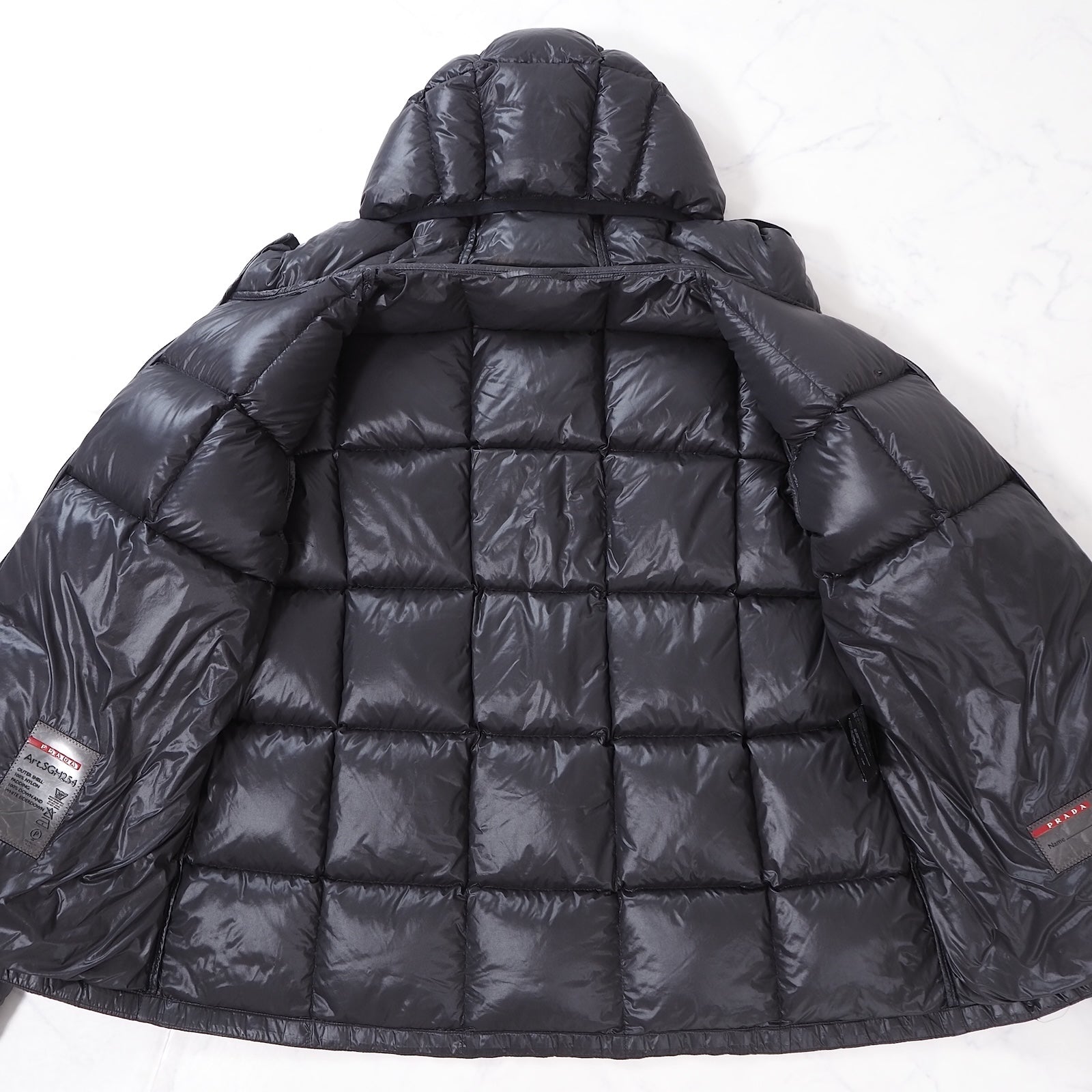 PRADA プラダ メンズ プレート ダウン ジャケット サイズ52 XL 美品 PRADA プラダ メンズ プレート ダウン ジャケット サイズ52 XL