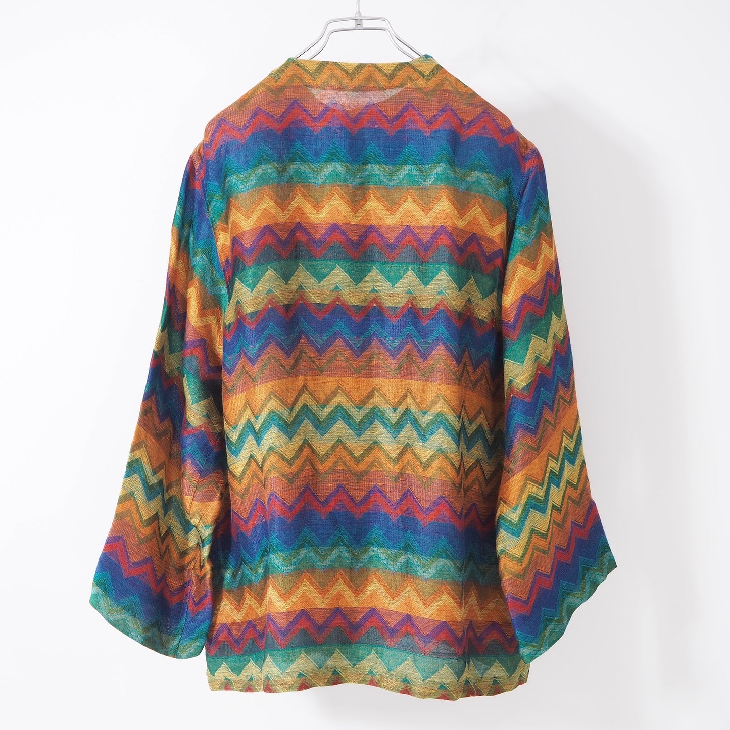 ミッソーニ MISSONI イタリア製 総柄 ロング カーディガン 40 マルチカラー レディース 美品 4-SG020