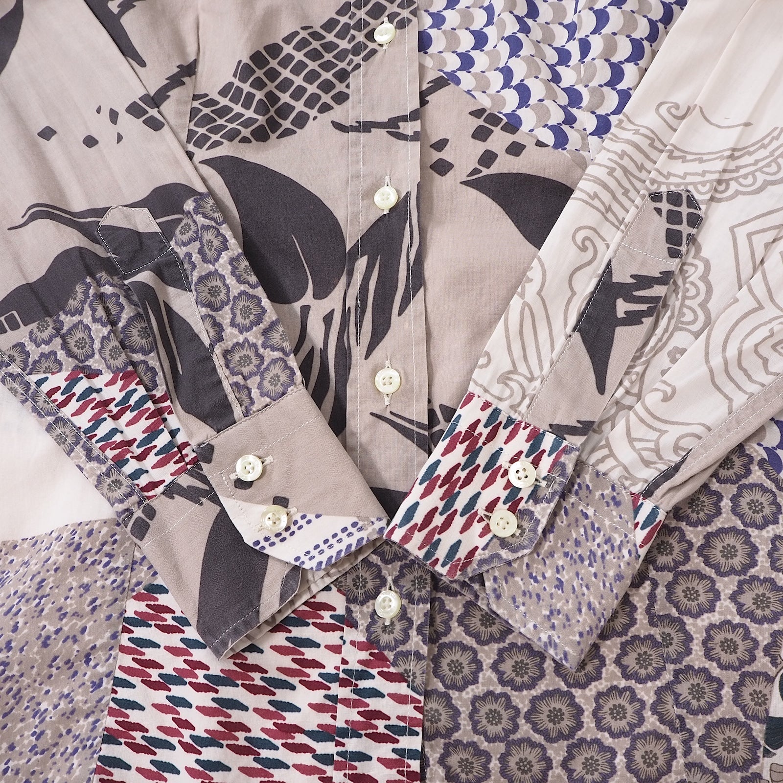 エトロ ETRO イタリア製 ペイズリー柄 長袖シャツ 40 マルチカラー